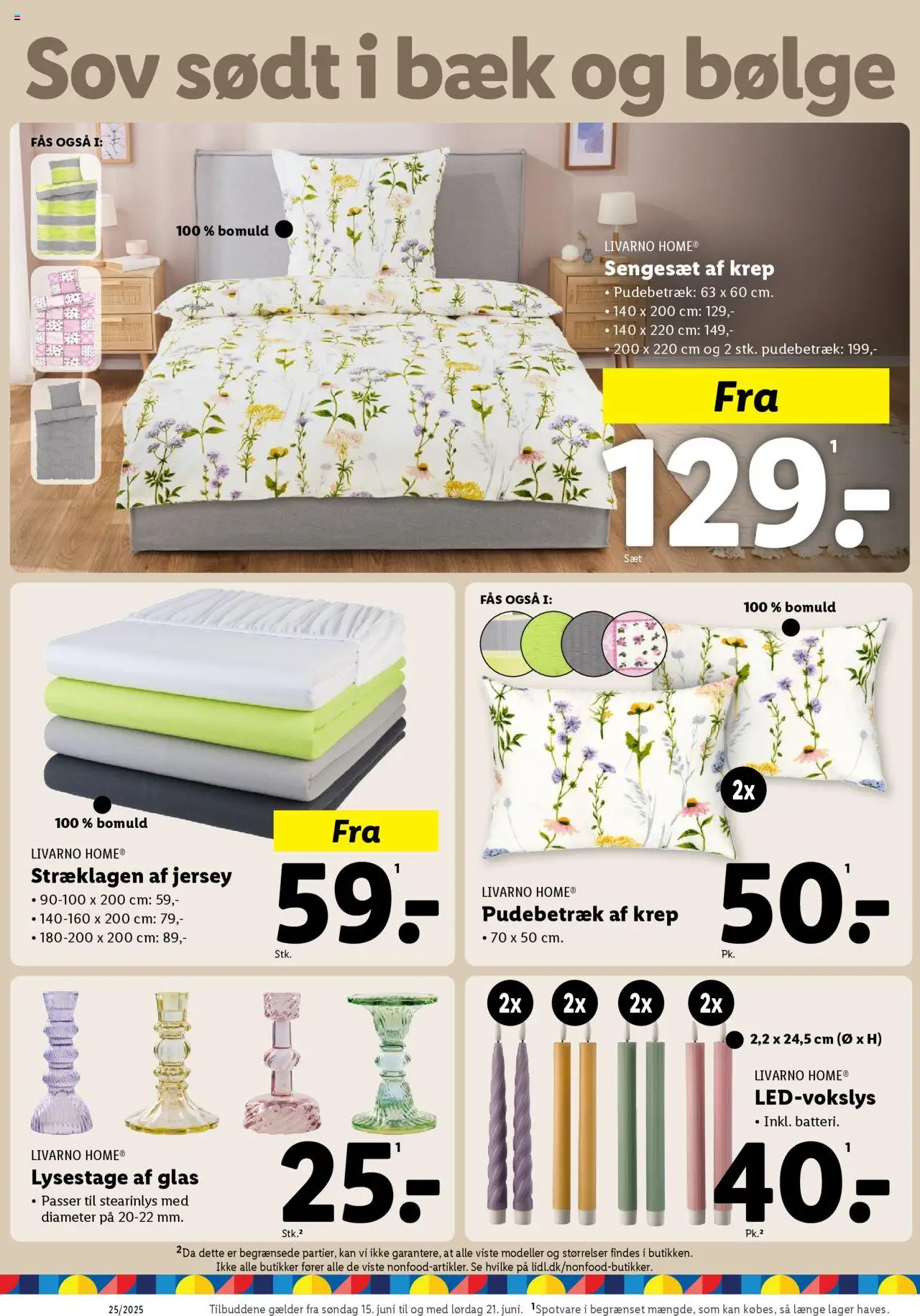 Lidl Tilbudsavis gyldig fra 19.06.2025 | Side: 33 | Produkter: Sengesæt, Søm, Pudebetræk