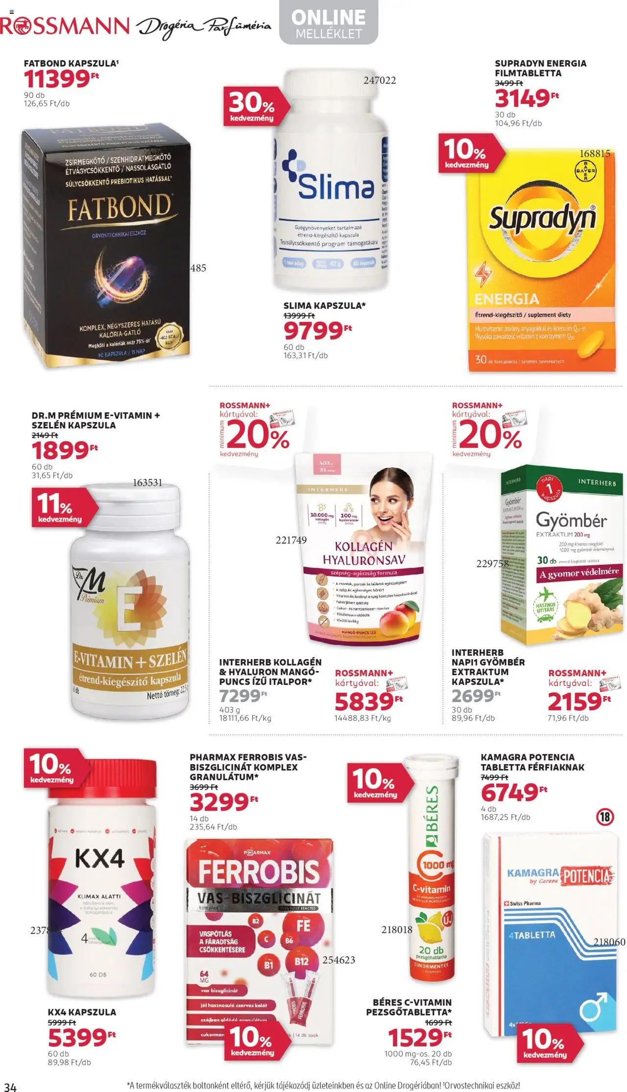 Rossmann akciós ujság - amely érvényes a következő dátumtól: 02.06.2025 | Oldal: 38 | Termékek: Tabletek, Gyömbér, Kollagén, Mangó