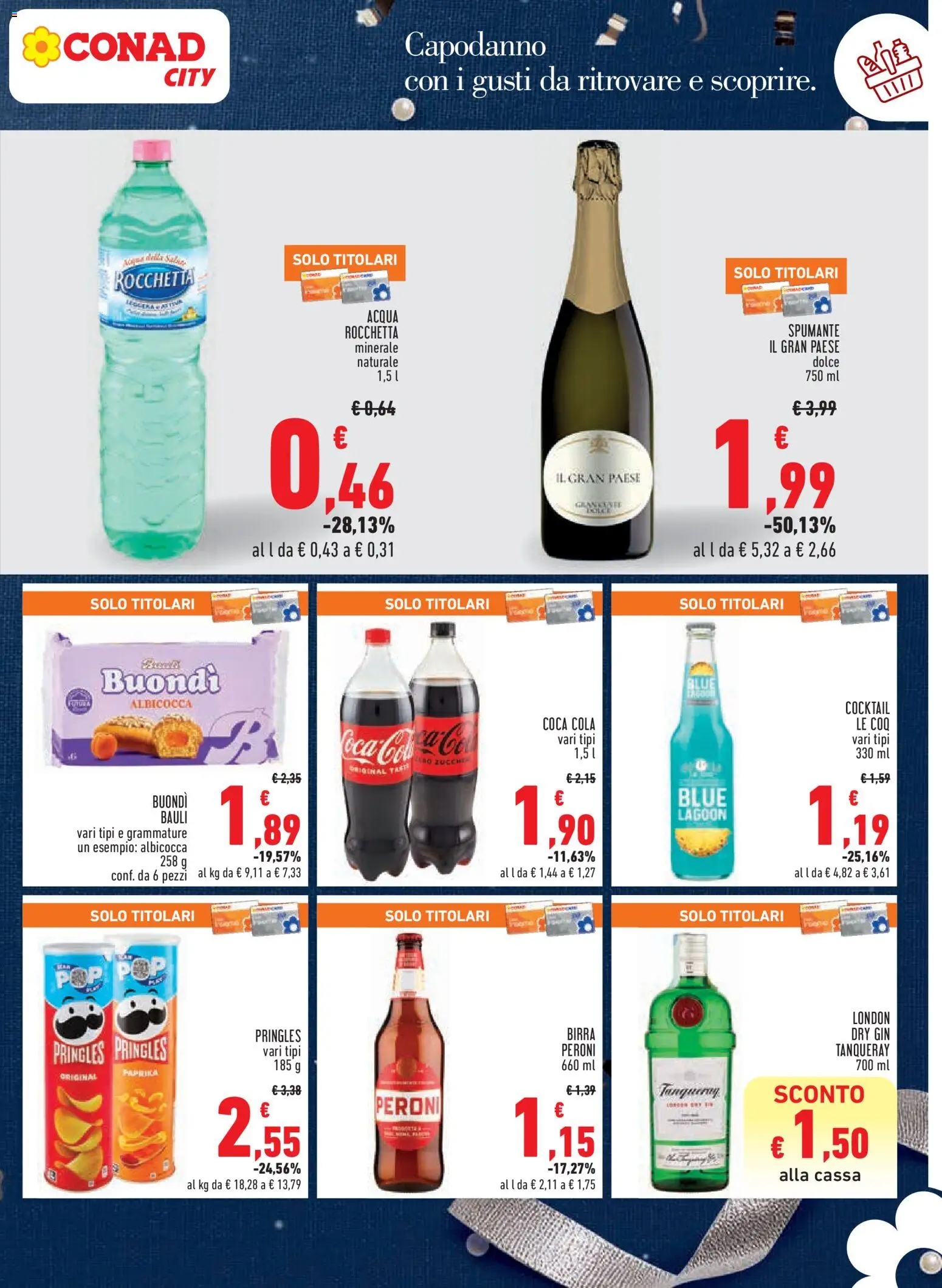 Volantino Conad del 27.12.2025 | Pagina: 9 | Prodotti: Birra, Gin, Spumante, Coca Cola