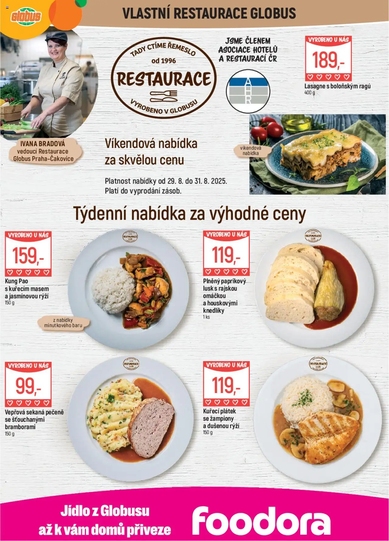 Globus leták od 27.08.2025 | Strana: 7 | Produkty: Žampiony, Sekaná, Rýži, Lasagne