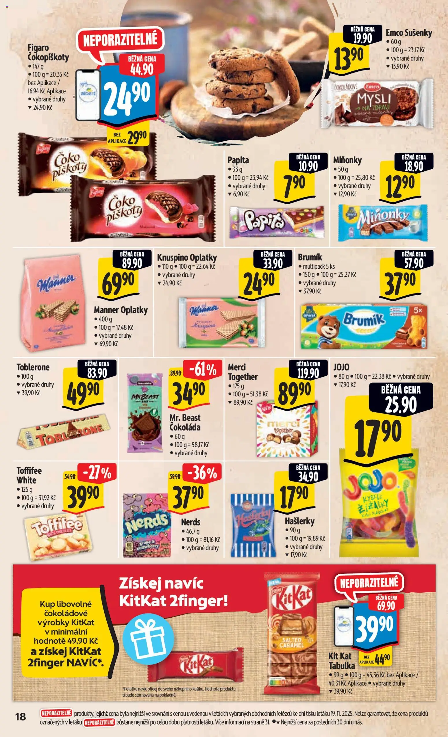 Albert leták - Hypermarket od 26.11.2025 | Strana: 28 | Produkty: Jojo, Toffifee, Piškoty, Sušenky