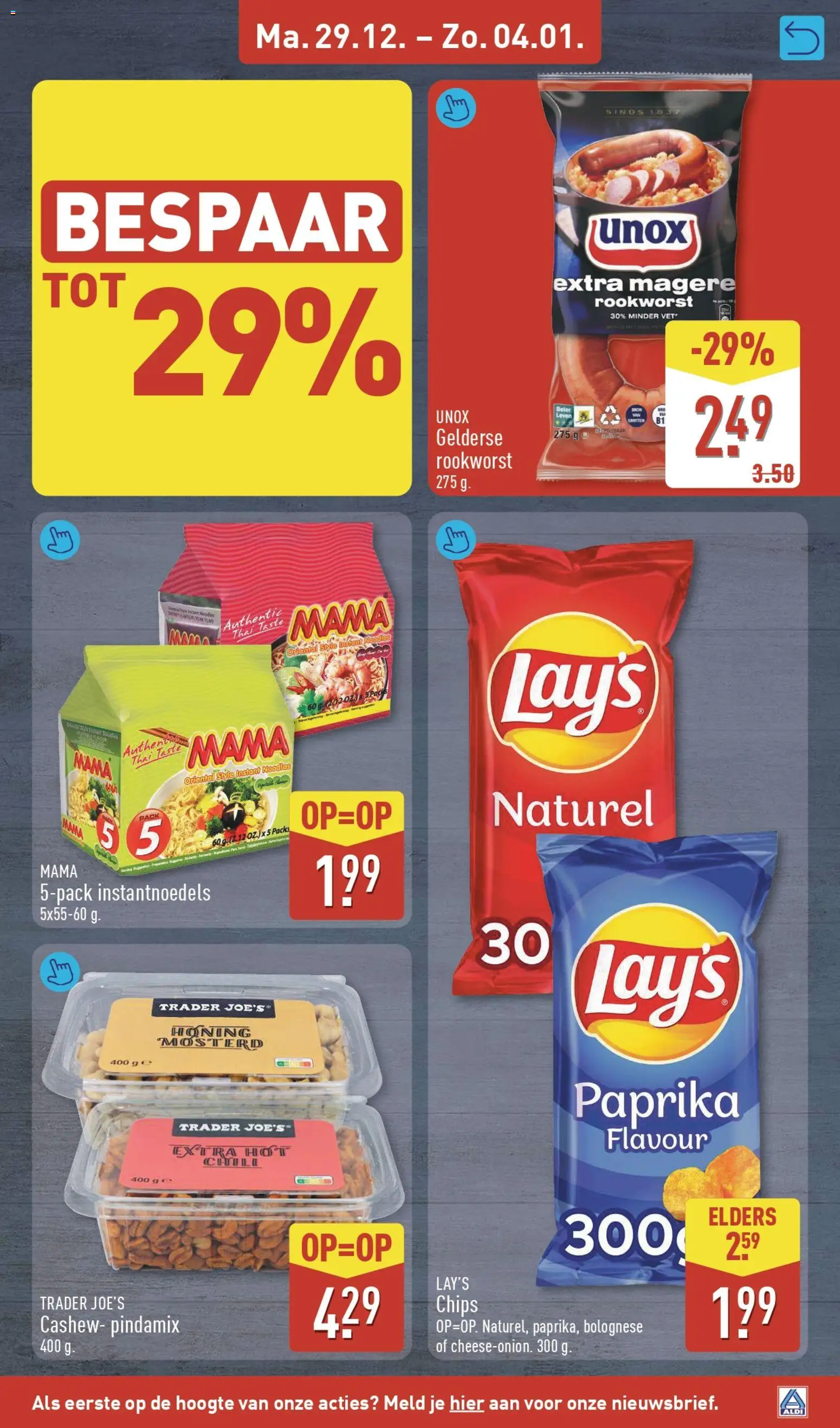 {H1} | Pagina: 13 | Producten: Boter, Chips, Kész piskótalap