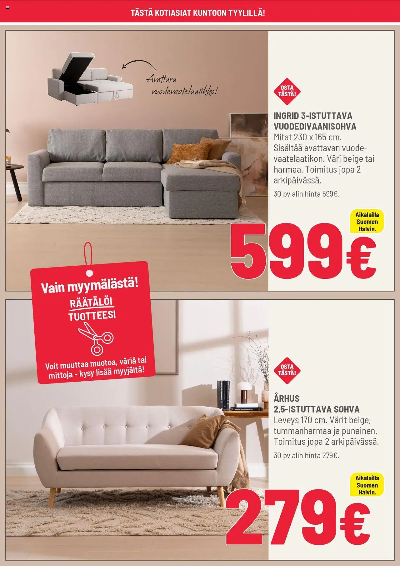 Masku tarjoukset – voimassa 15.09.2025 alkaen | Sivu: 2 | Tuotteet: Sohva