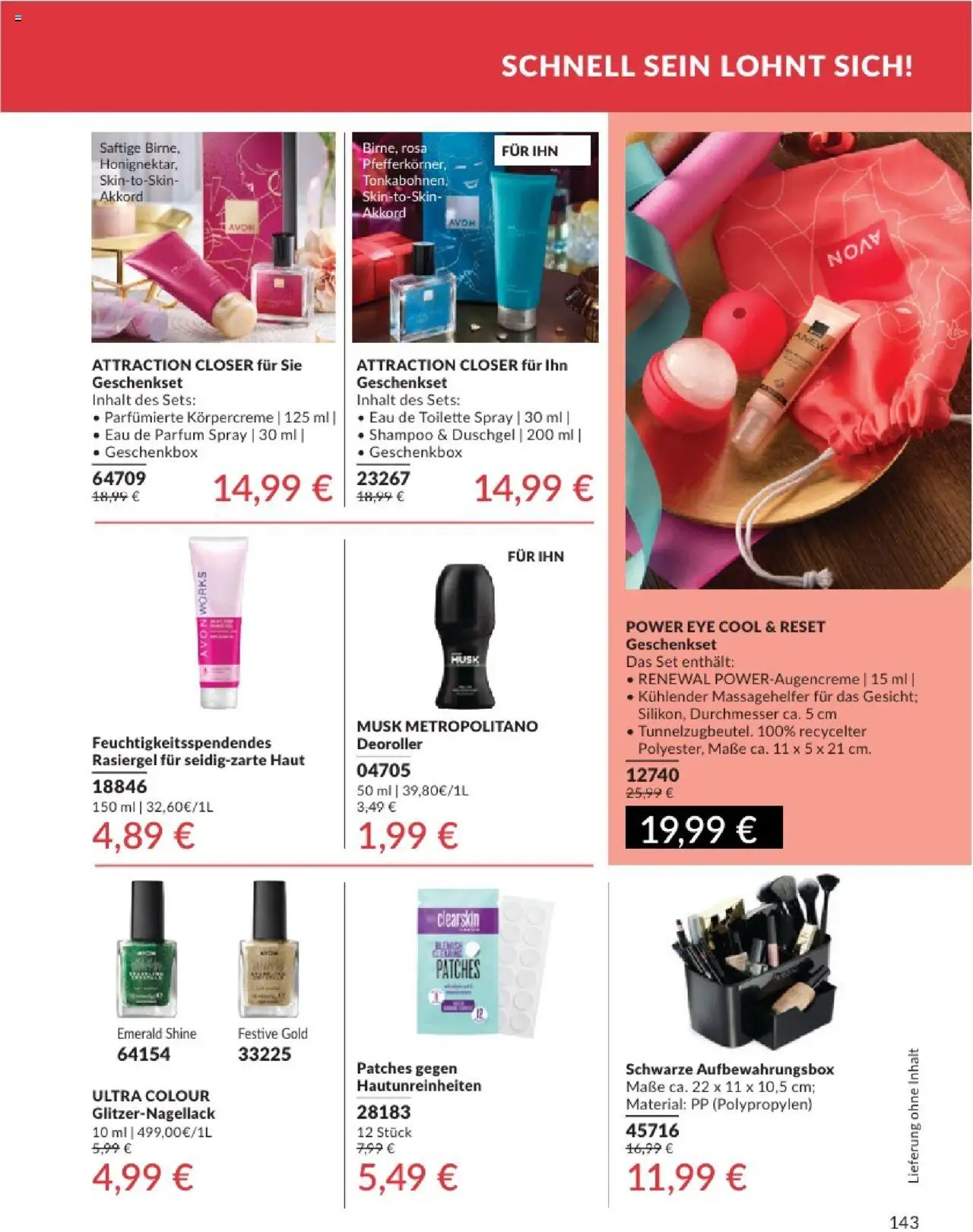 AVON Katalog August 2025 - gültig ab dem 01.08.2025 | Seite: 145 | Produkte: Parfüm, Eau de Toilette, Shampoo, Duschgel
