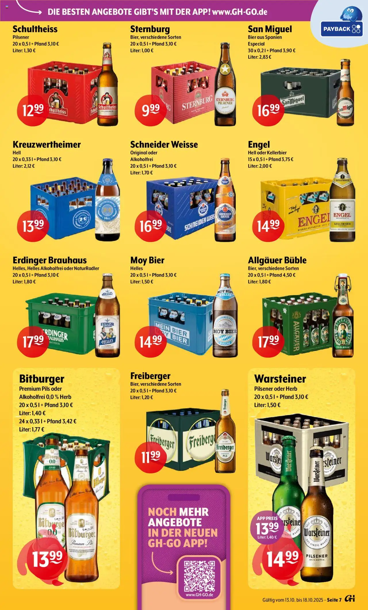 Getränke Hoffmann - Brandenburg – gültig ab 13.10.2025 | Seite: 7 | Produkte: Bitburger, Erdinger, Bier, Warsteiner