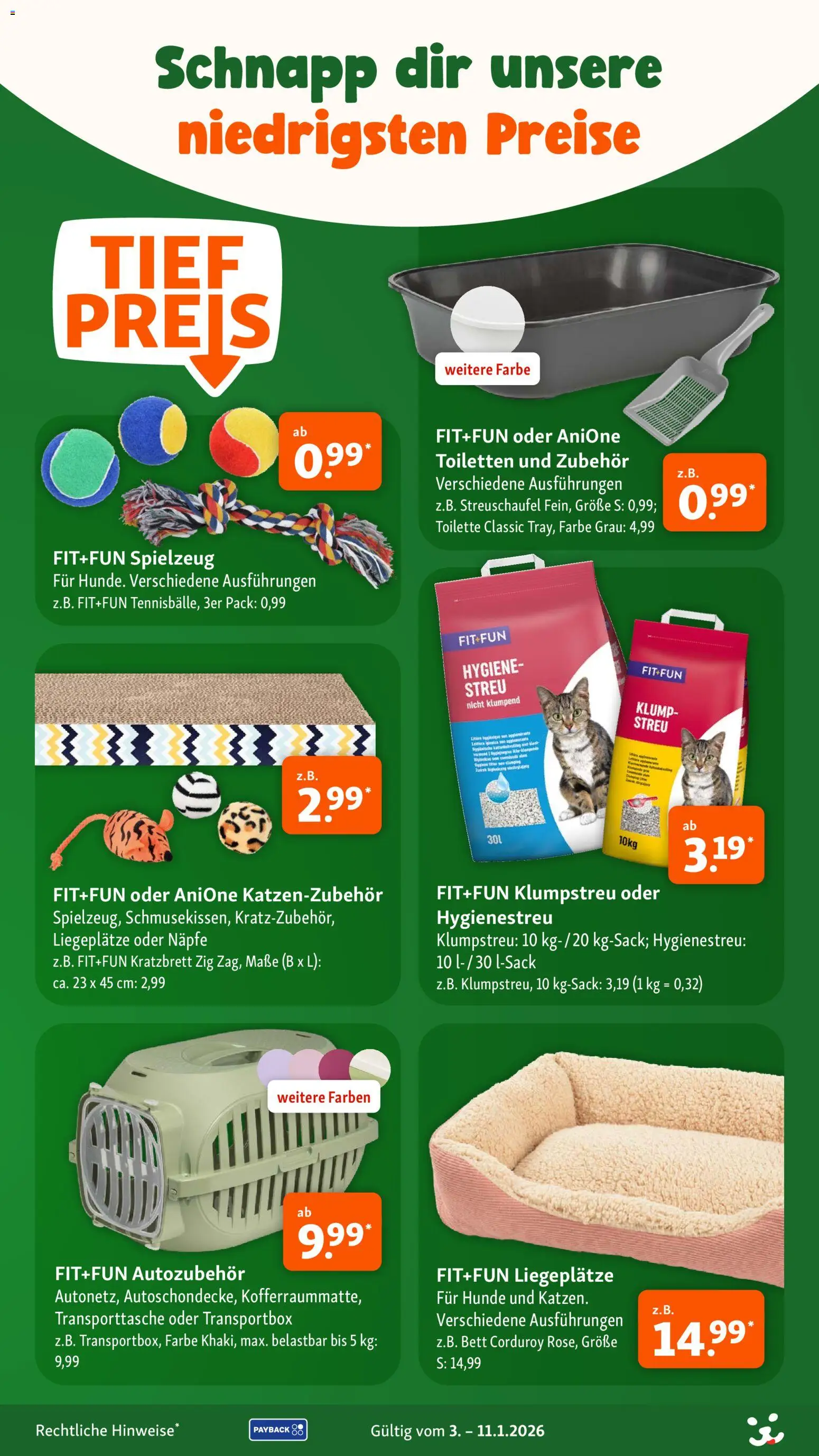 Fressnapf Aktionen – gültig ab 03.01.2026 | Seite: 13 | Produkte: Toilette, Bett