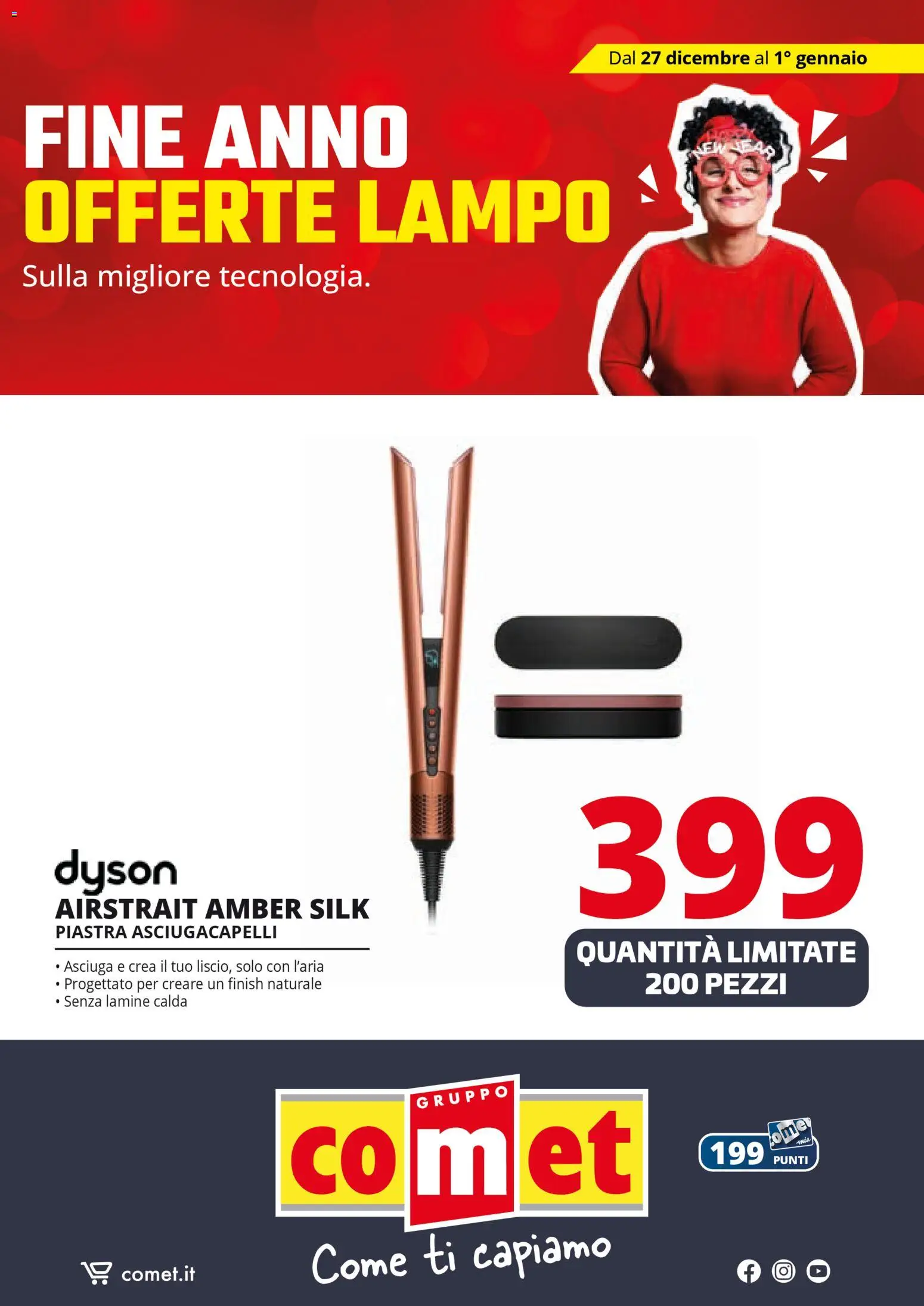 Volantino Comet del 27.12.2025 | Pagina: 52 | Prodotti: Asciugacapelli, Dyson