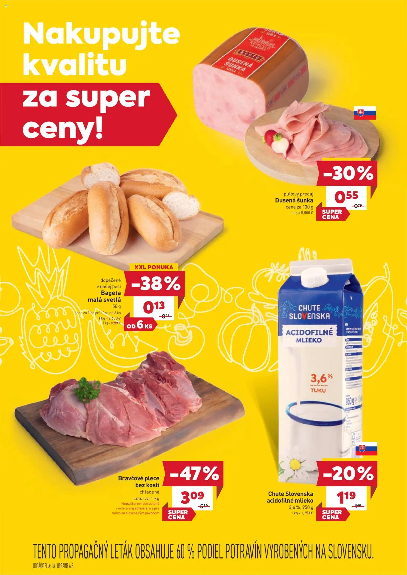 Nové Billa akcie – leták je platný od 13.11.2025 | Strana: 3 | Produkty: Mlieko, Šunka, Bravčové plece, Svetlá