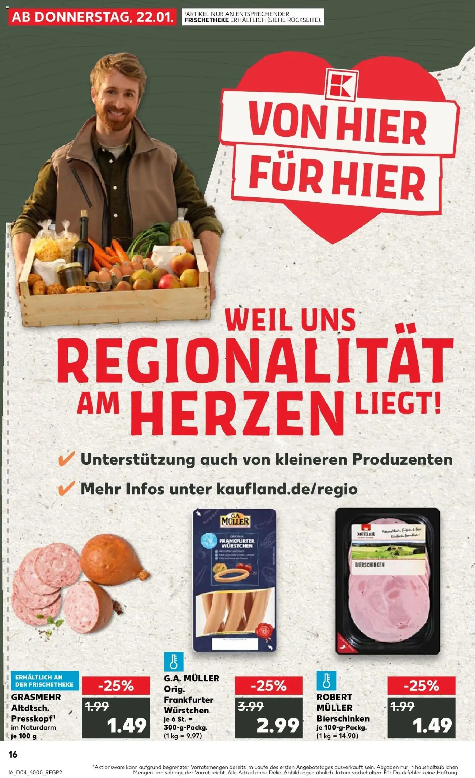 Kaufland prospekt Hanau	 – gültig ab 22.01.2026 | Seite: 16