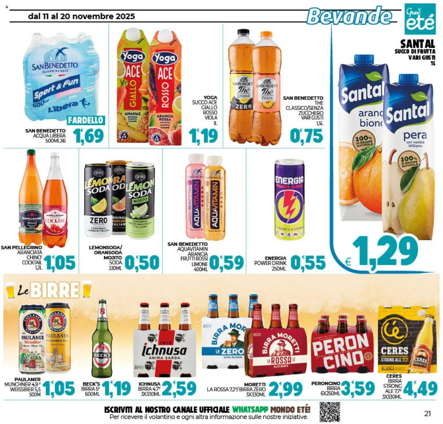 Volantino Eté del 11.11.2025 | Pagina: 21 | Prodotti: Birra, Frutta, Zucchero, Succo di frutta