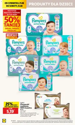 WSZYSTKIE PIELUSZKI PAMPERS ACTIVE BABY, Pampers Active Baby diapers od 21.08.2025 | Strona: 50 | Produkty: Pampers, Aloes