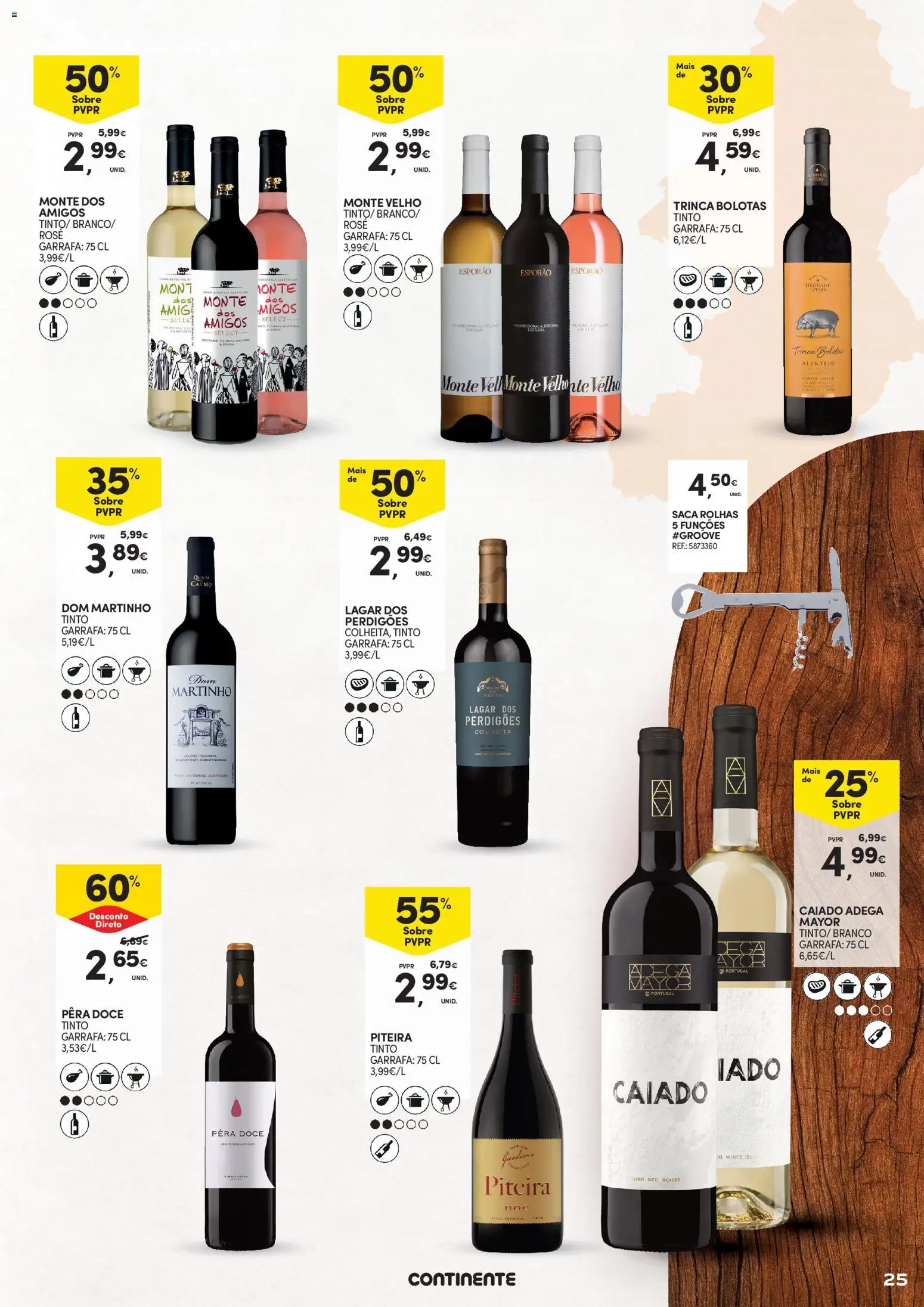 Continente - Açores Queijos, Enchidos e Vinhos │ válido de 03.02.2026 | Página: 25 | Produtos: Saca rolhas, Vinho
