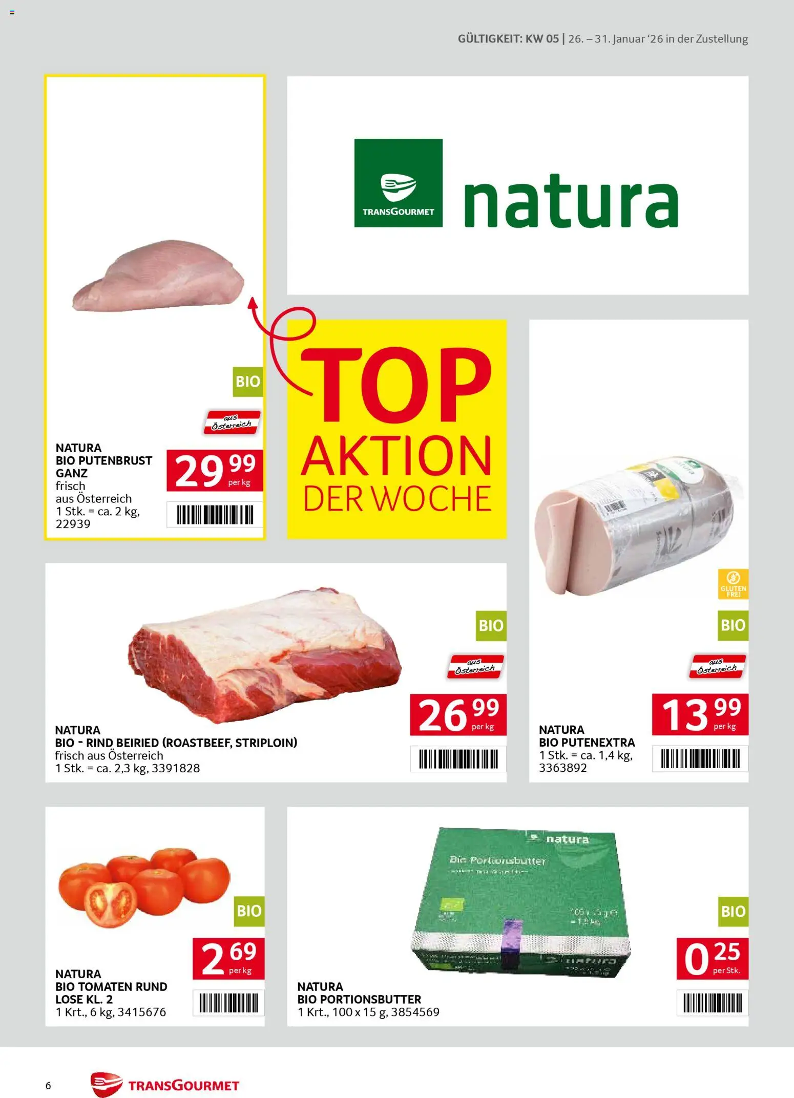 Transgourmet Zustellaktion gültig ab 26.01.2026 | Seite: 6 | Produkte: Tomaten
