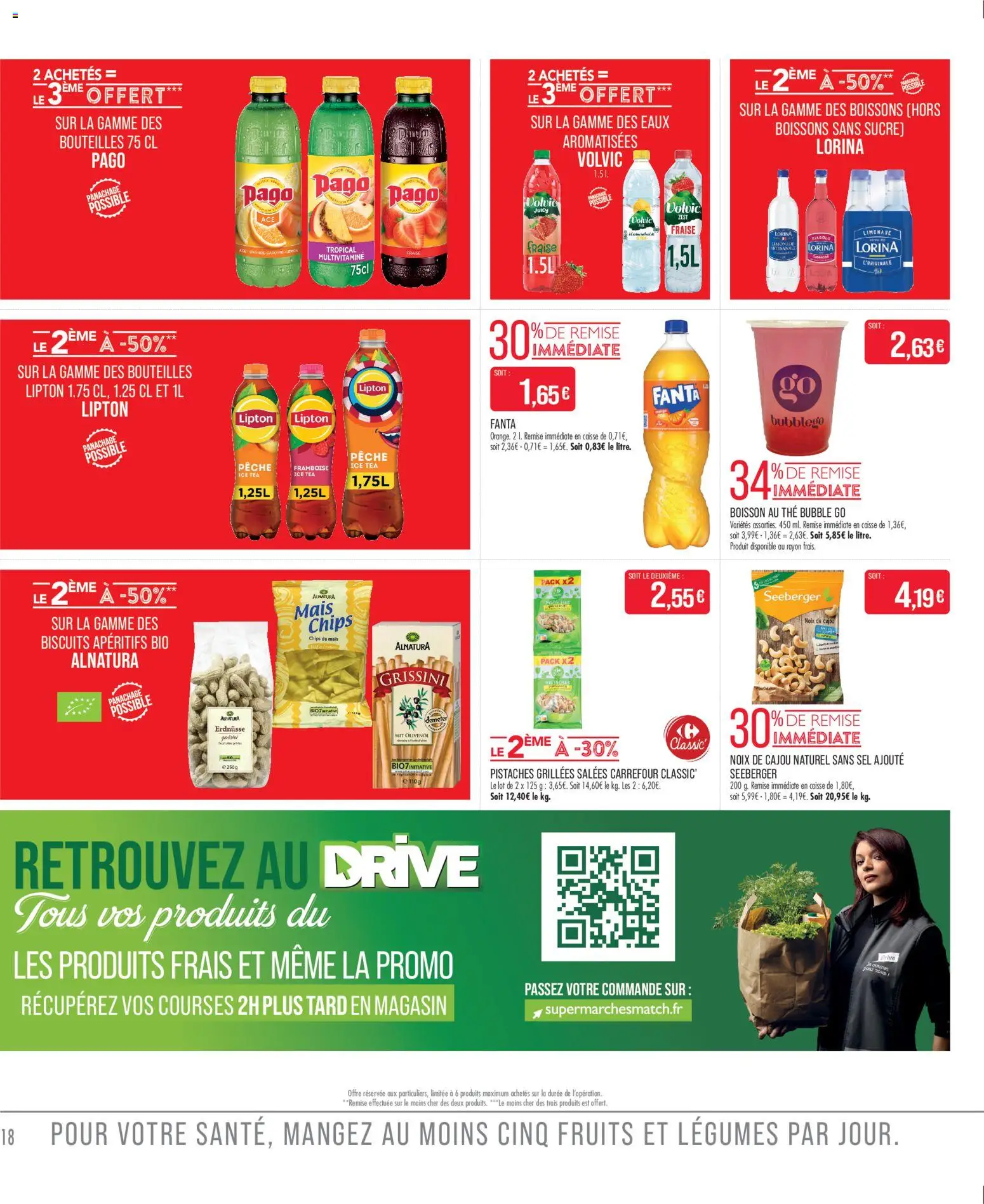 {H1} | Page: 18 | Produits: Fraise, Sucre, Noix de cajou, Thé