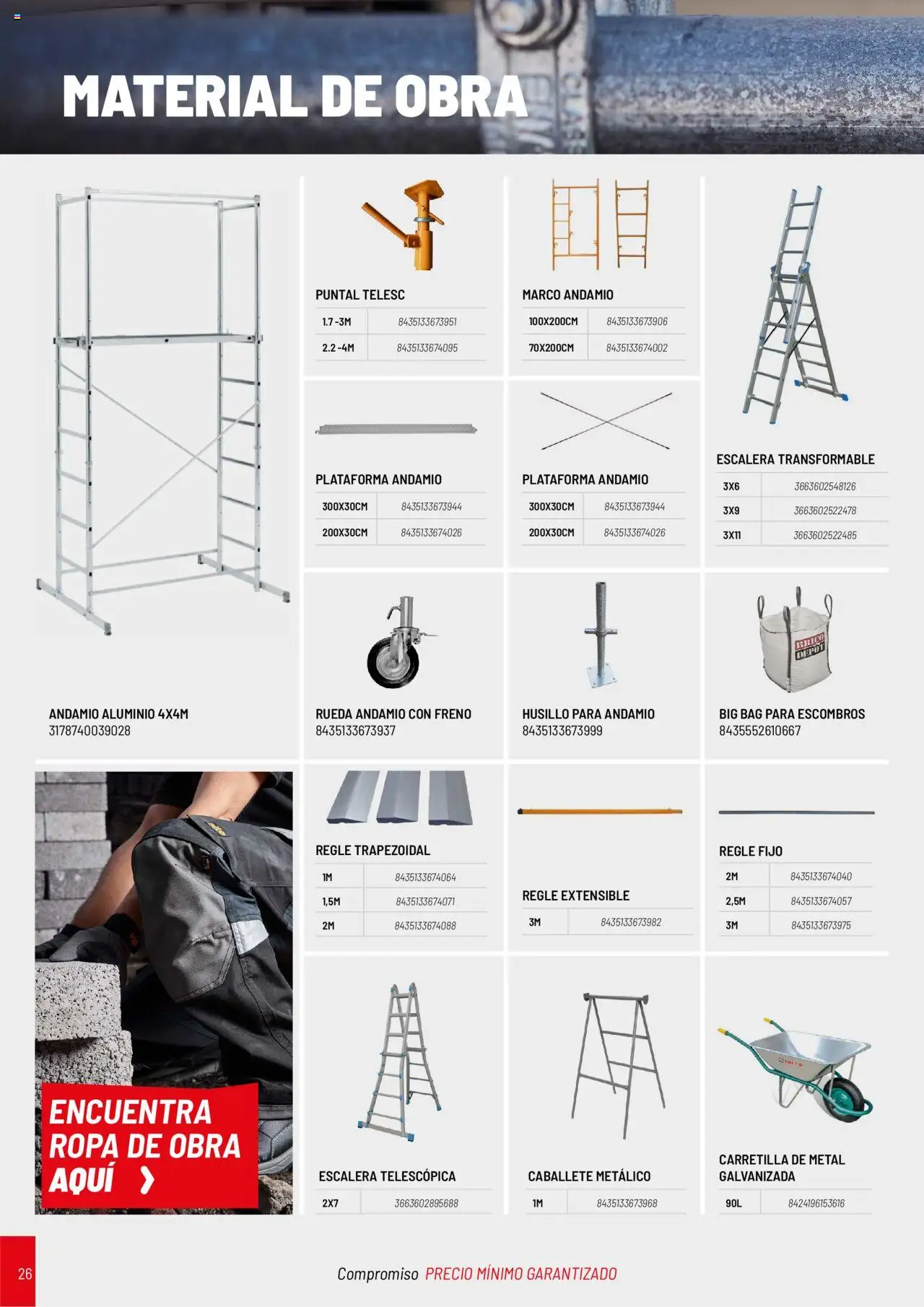 Brico Depôt Catálogo Construcción │ válido desde el 01.04.2025 | Página: 26 | Productos: Ropa, Marco