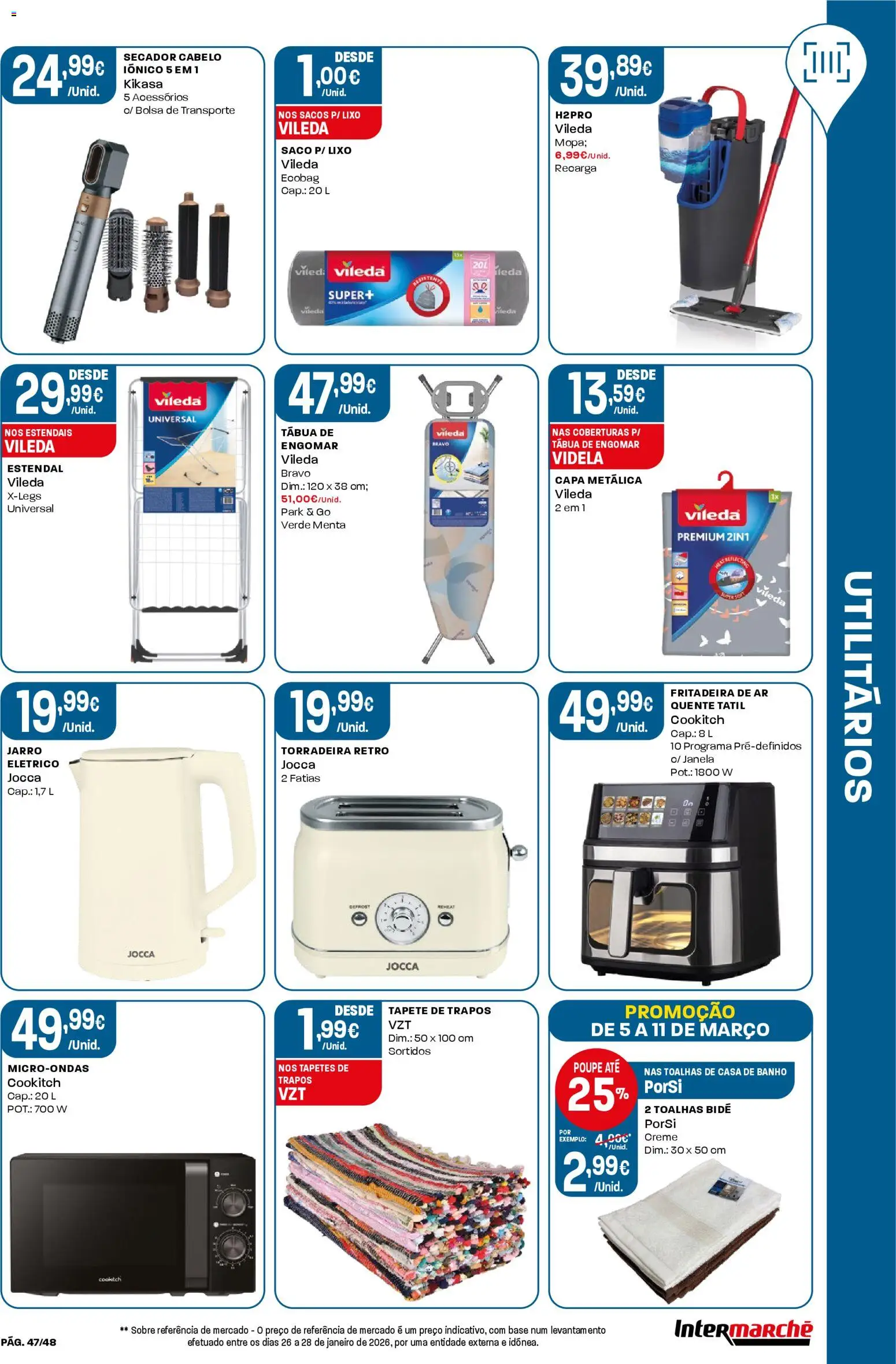 Intermarché folheto │ válido de 05.03.2026 | Página: 47 | Produtos: Tábua, Microondas, Casa de banho, Tapete