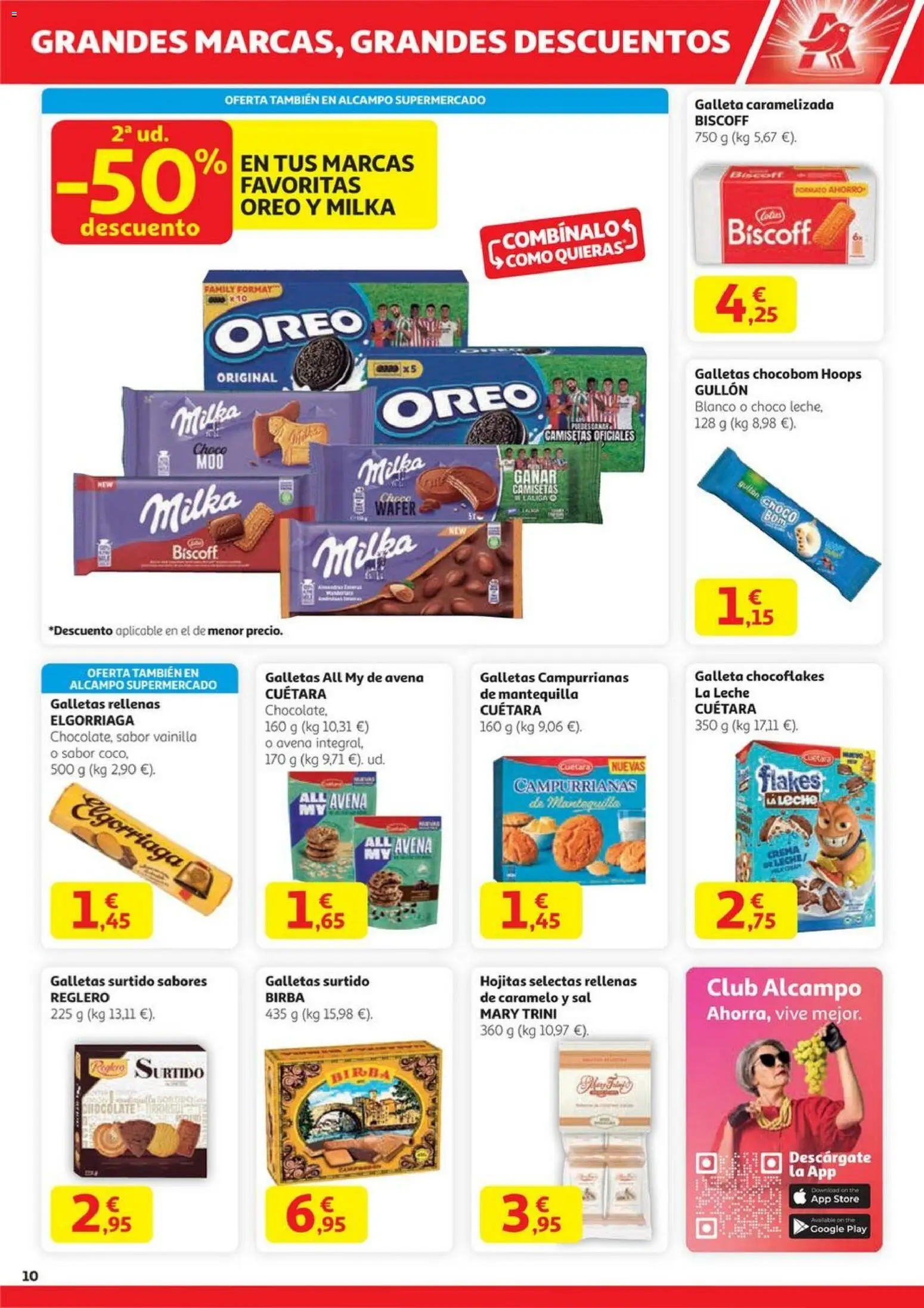 Alcampo - HG Madrid Unificado  │ válido desde el 23.10.2025 | Página: 10 | Productos: Leche, Crema, Galletas, Συσκευή ροής