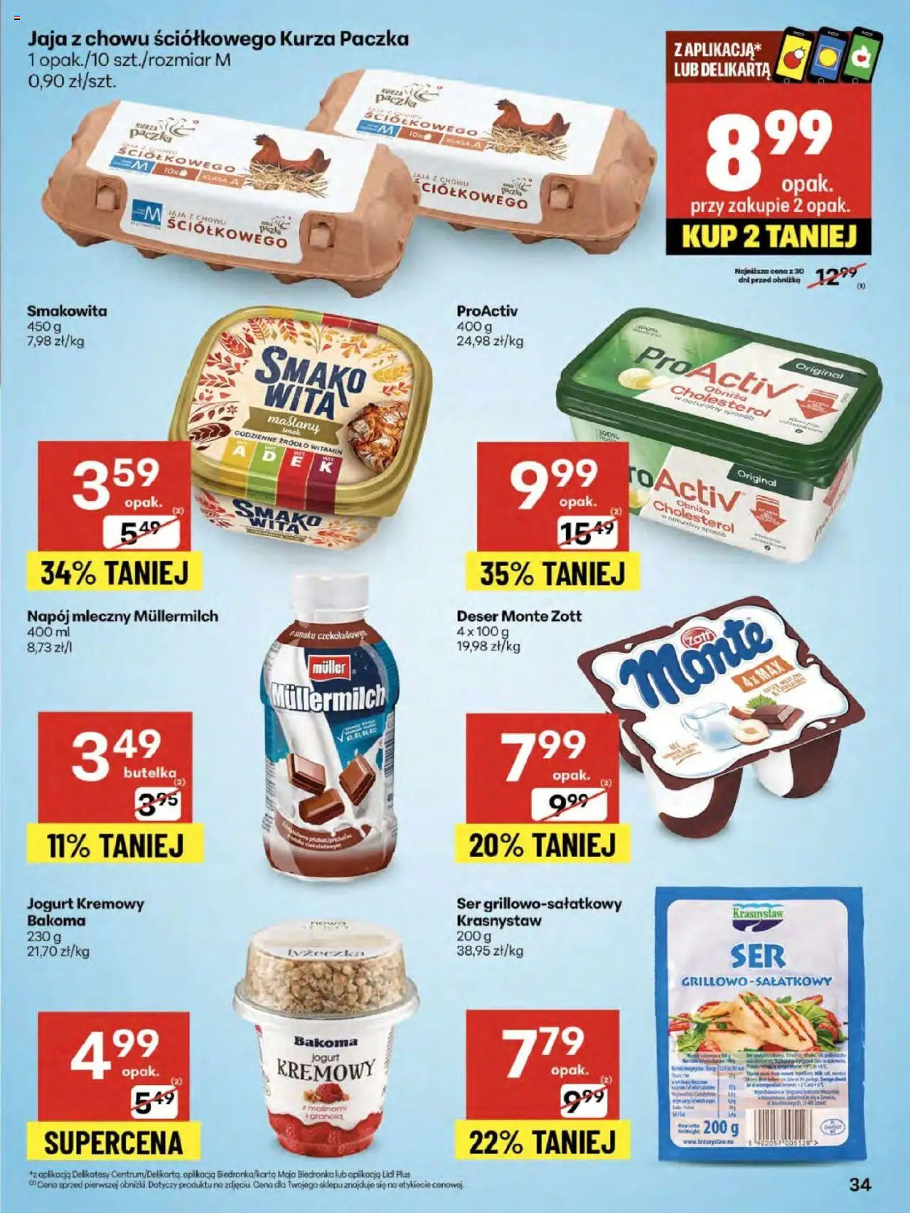 Delikatesy Centrum Gazetka - Sklepy Własne od 21.08.2025 | Strona: 34 | Produkty: Delikatesy, Ser, Jogurt kremowy, Jaja