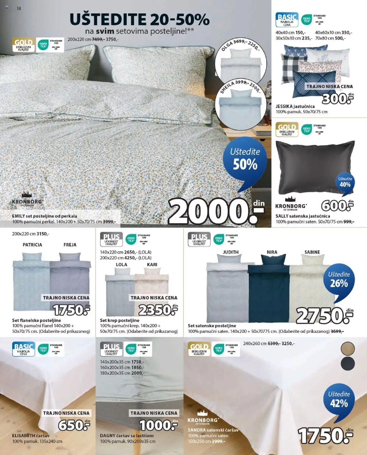 Jysk katalog - važi od 13.08.2025 | Strana: 18 | Proizvode: Posteljine