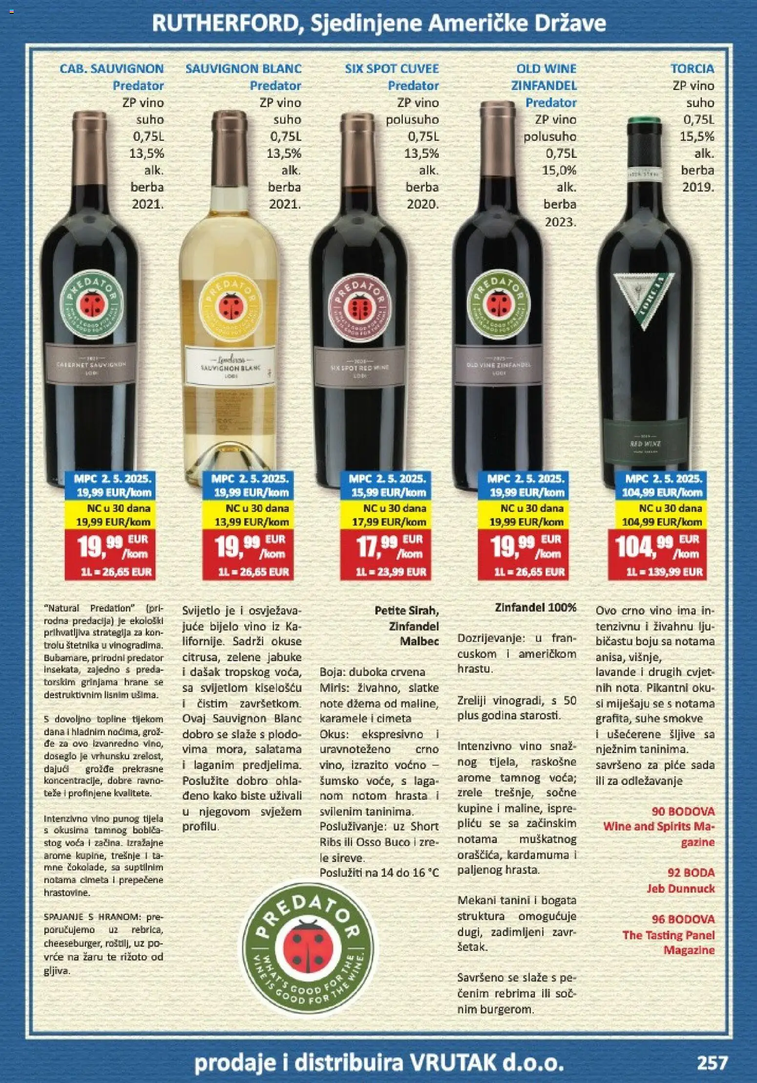Vrutak katalog | vrijedi od 01.11.2025 | Stranica: 257 | Proizvodi: Rižoto, Crno vino, Voda, Grožđe