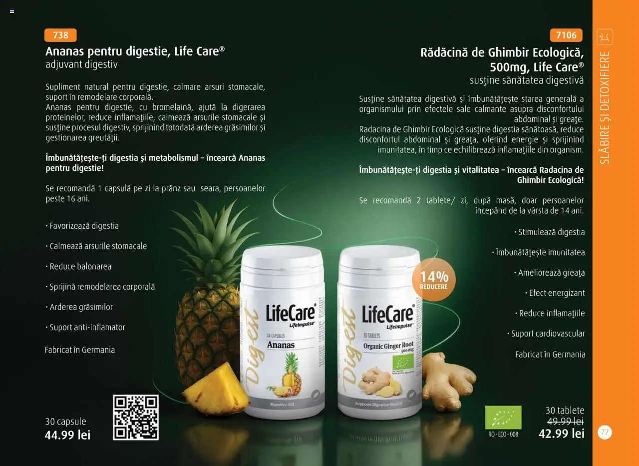 Noul catalog Life Care – valabil de la 01.10.2025 | Pagină: 79 | Produse: Pește, Ananas