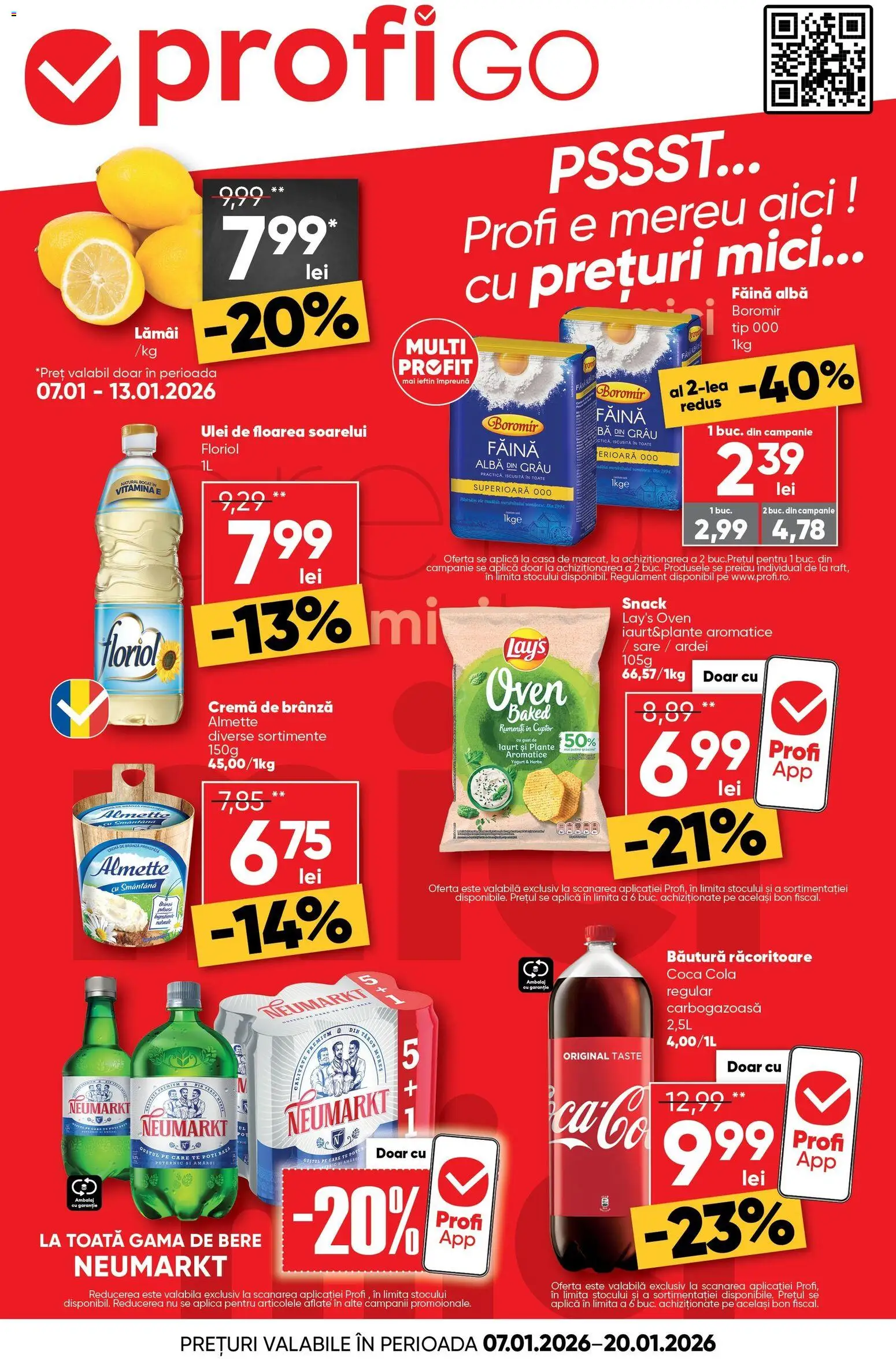 Noul catalog Profi – valabil de la 07.01.2026 | Pagină: 1 | Produse: Ardei, Brânză, Bere, Smântână