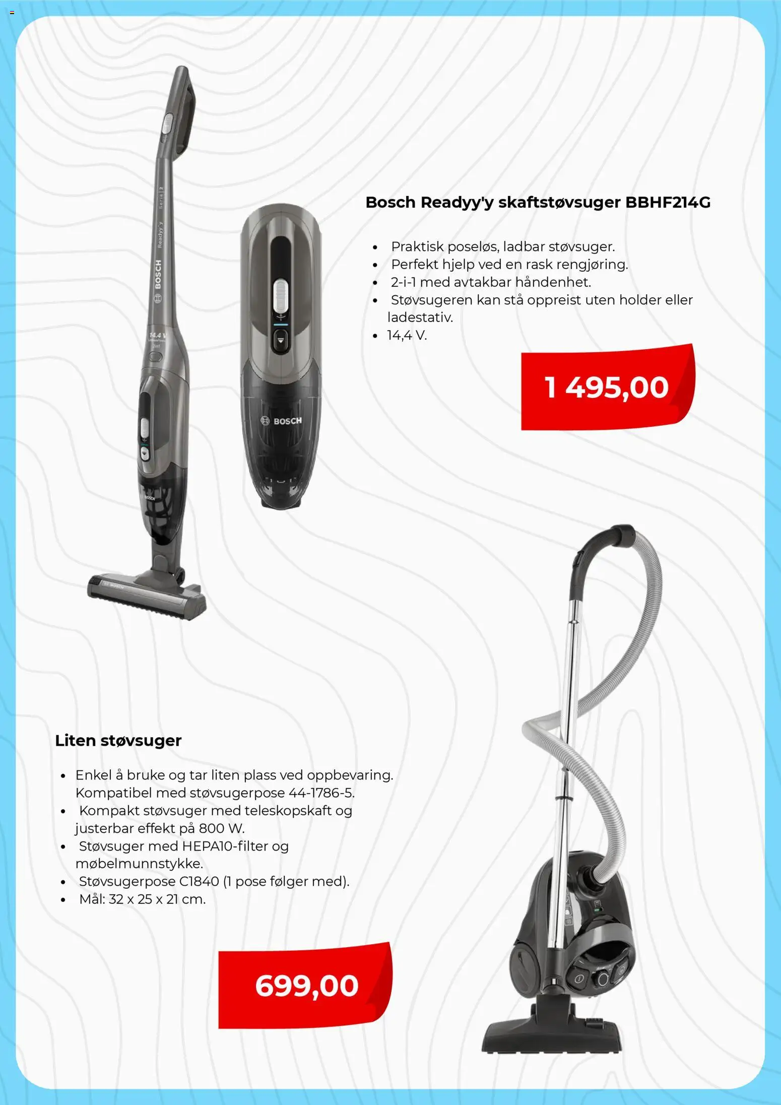 {H1} | Side: 2 | Produkter: Støvsuger, Суміш дитяча