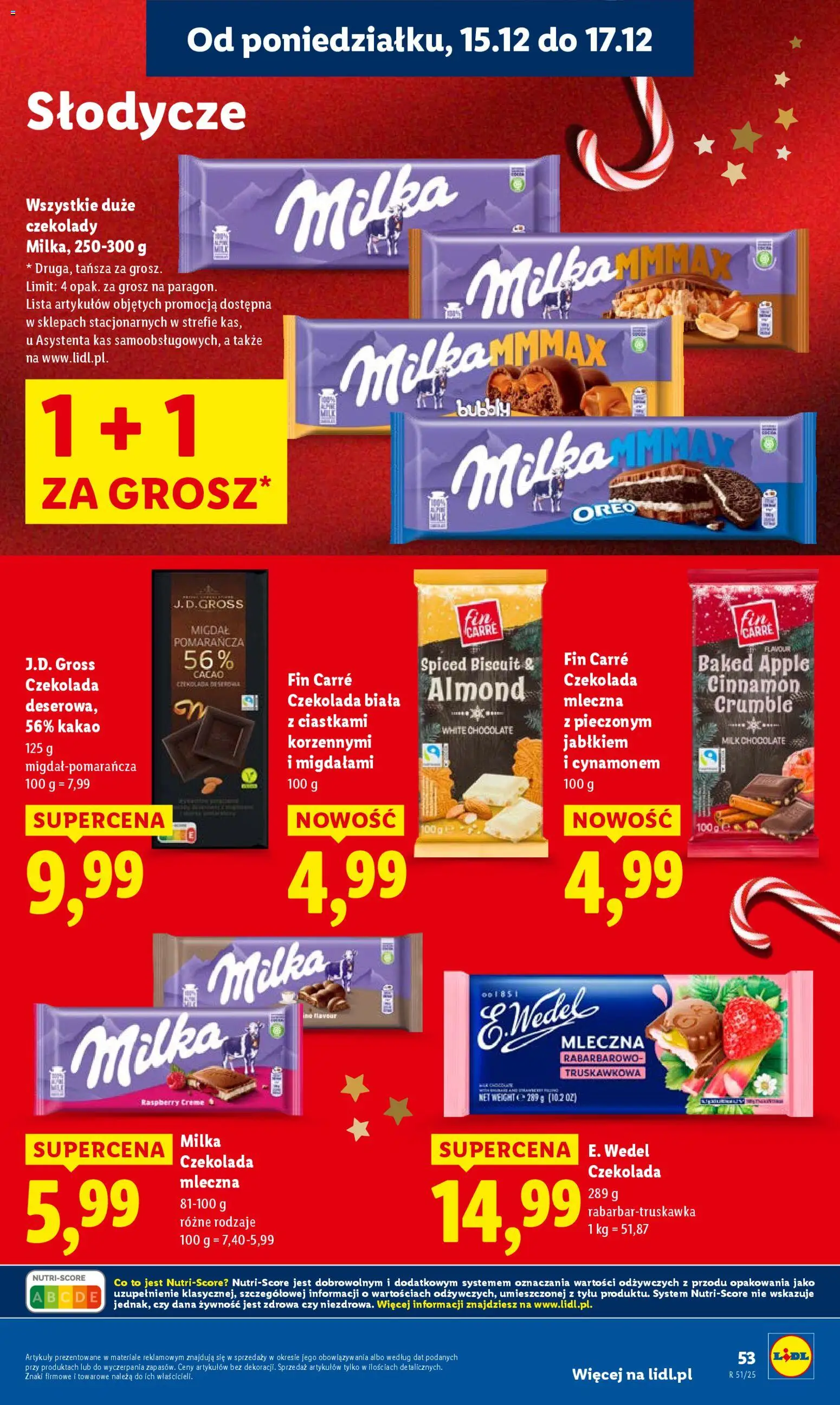Lidl Gazetka od 15.12.2025 | Strona: 55 | Produkty: Słodycze, Kakao, Milka, Czekolada