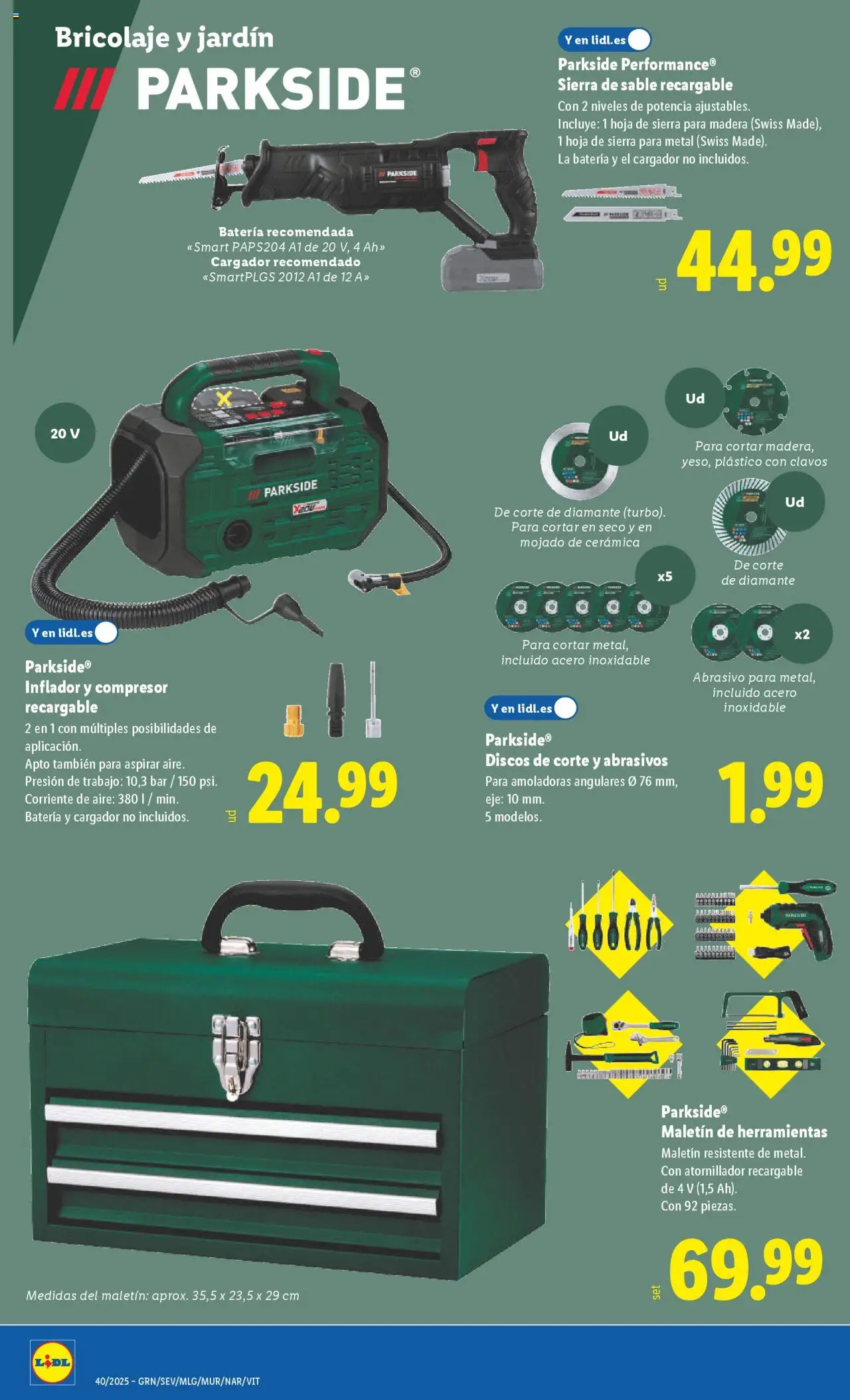 Lidl folleto de bazar │ válido desde el 29.09.2025 | Página: 8 | Productos: Inflador, Batería