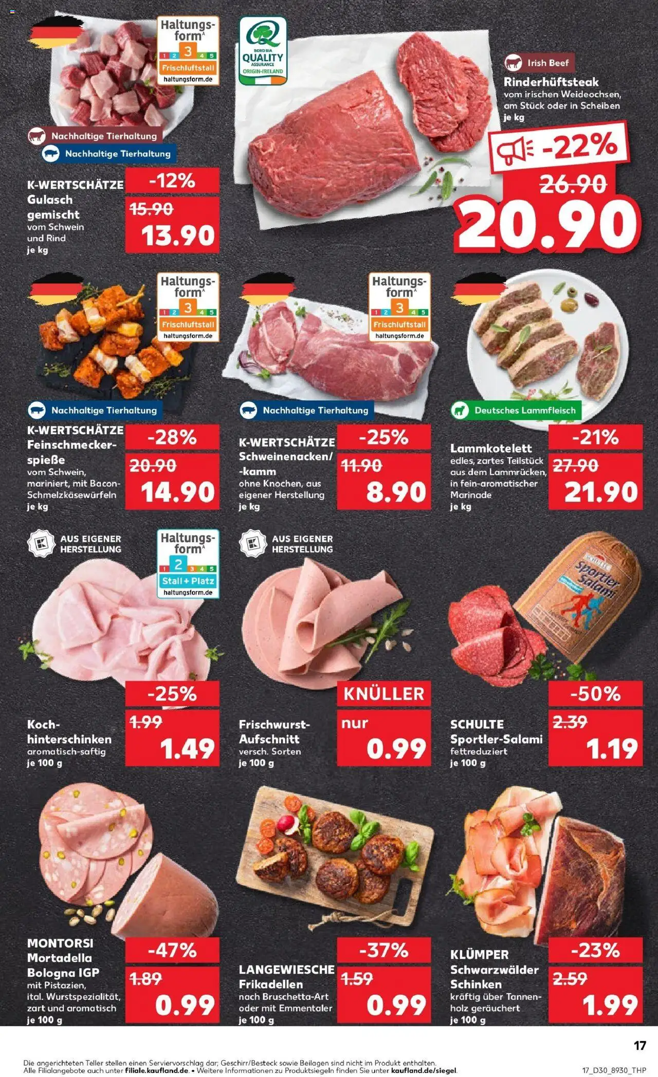 Kaufland prospekt Bad Dürrheim	 - gültig ab dem 24.07.2025 | Seite: 17 | Produkte: Spieße, Gulasch, Salami, Schinken