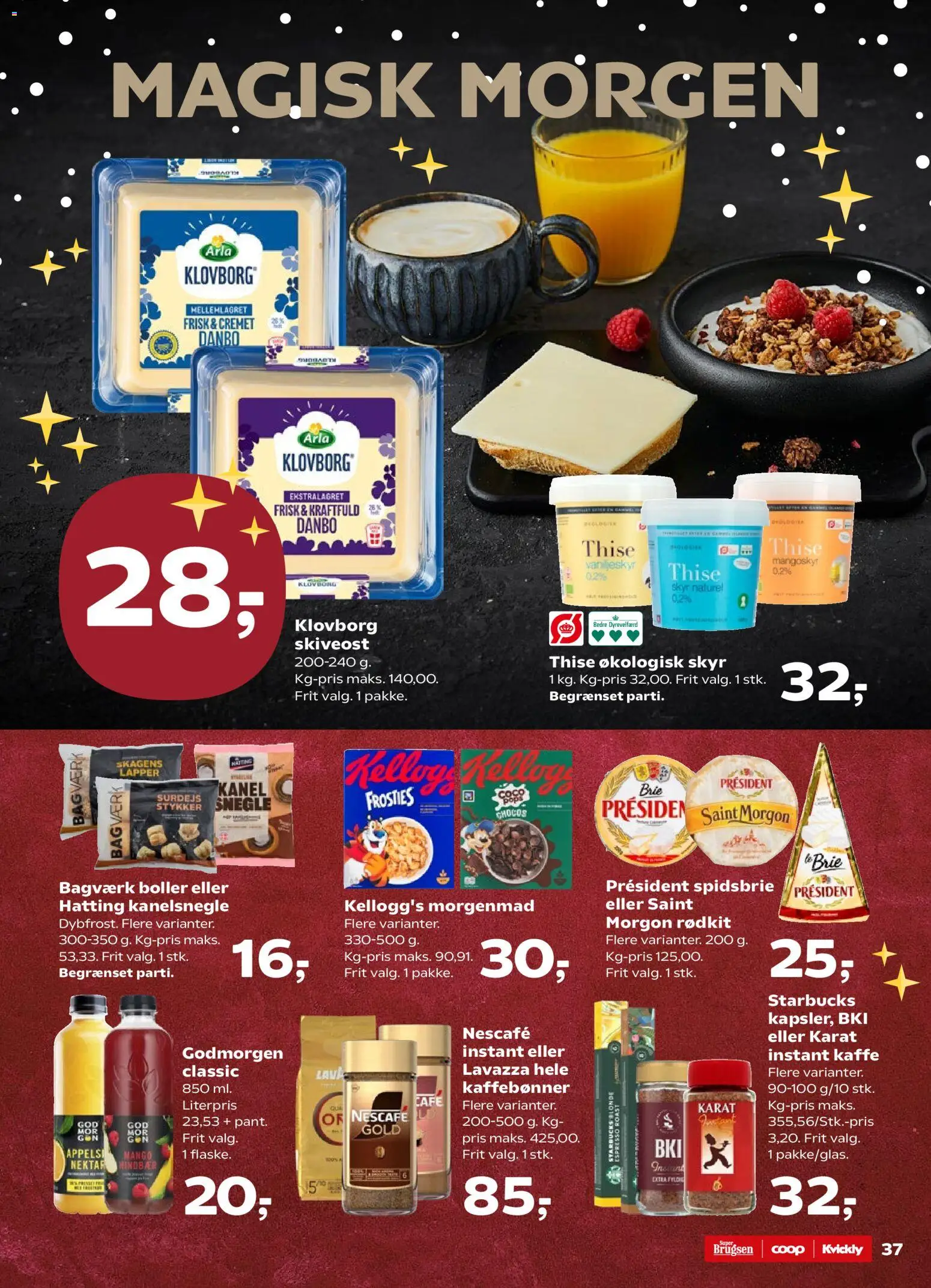 Super Brugsen tilbudsavis – gyldig fra 19.12.2025 | Side: 41 | Produkter: Kanelsnegle, Hindbær, Skiveost, Instant Kaffe