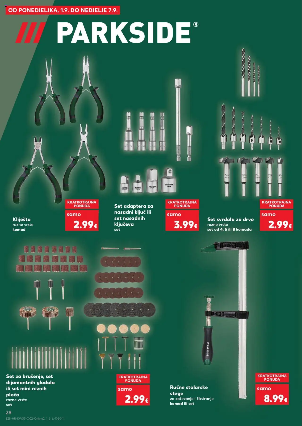 Kaufland katalog | vrijedi od 27.08.2025 | Stranica: 28 | Proizvodi: Kliješta, Adapter, Parkside