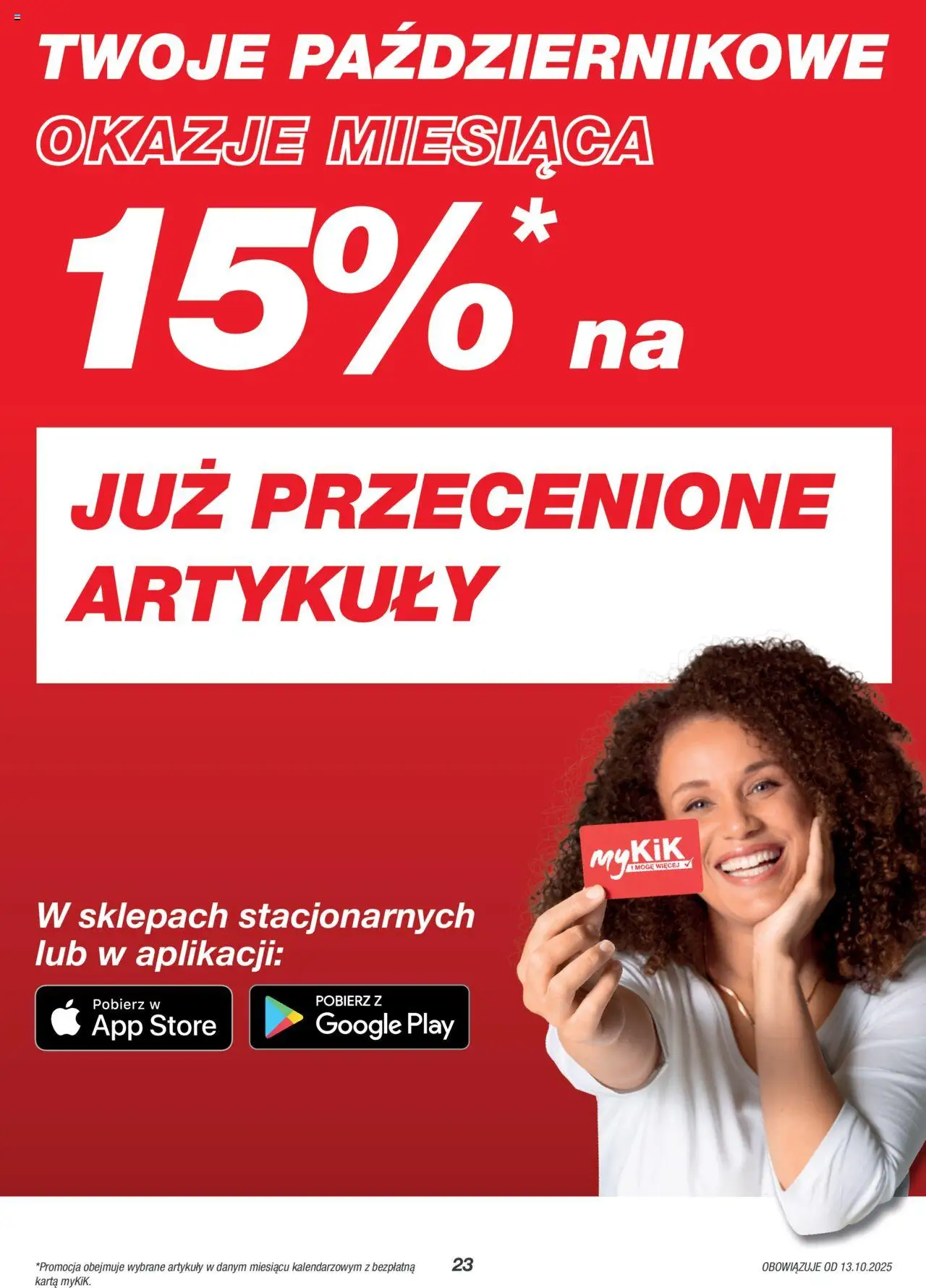 Kik Gazetka od 13.10.2025 | Strona: 23 | Produkty: Karta