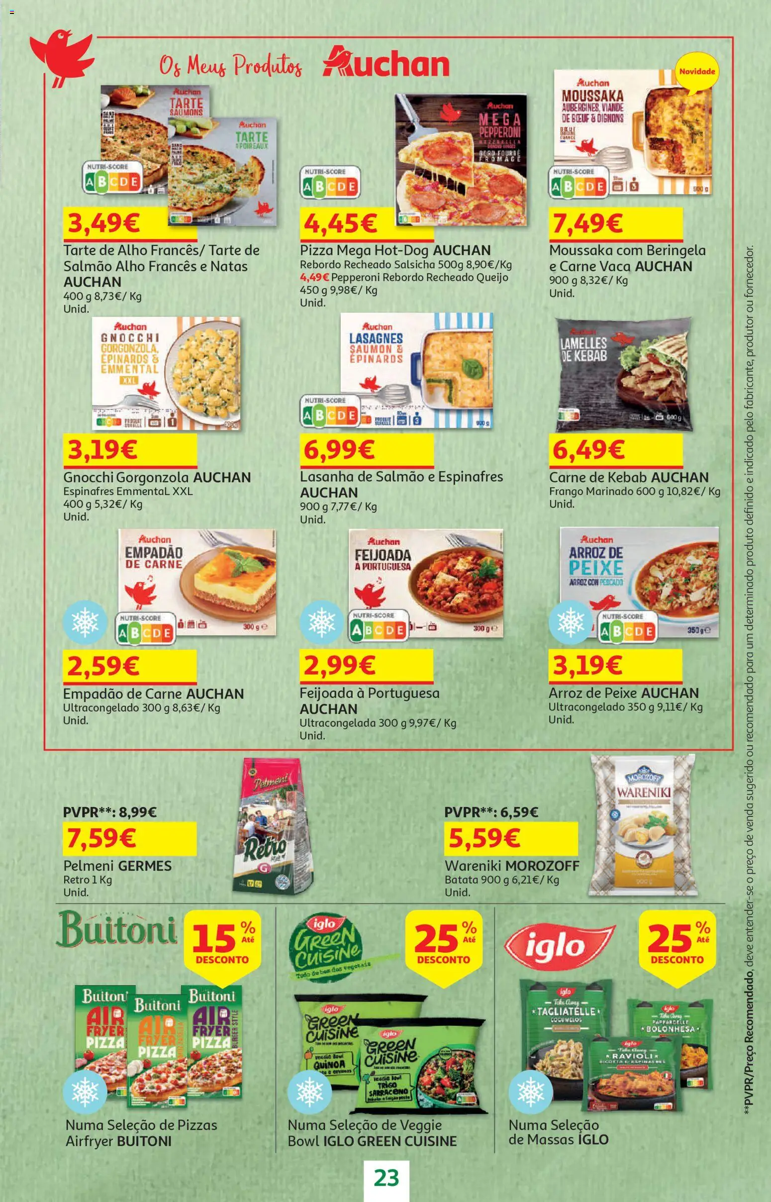 Auchan - Preços Redondos │ válido de 06.04.2026 | Página: 23 | Produtos: Batata, Frango, Queijo, Tarte