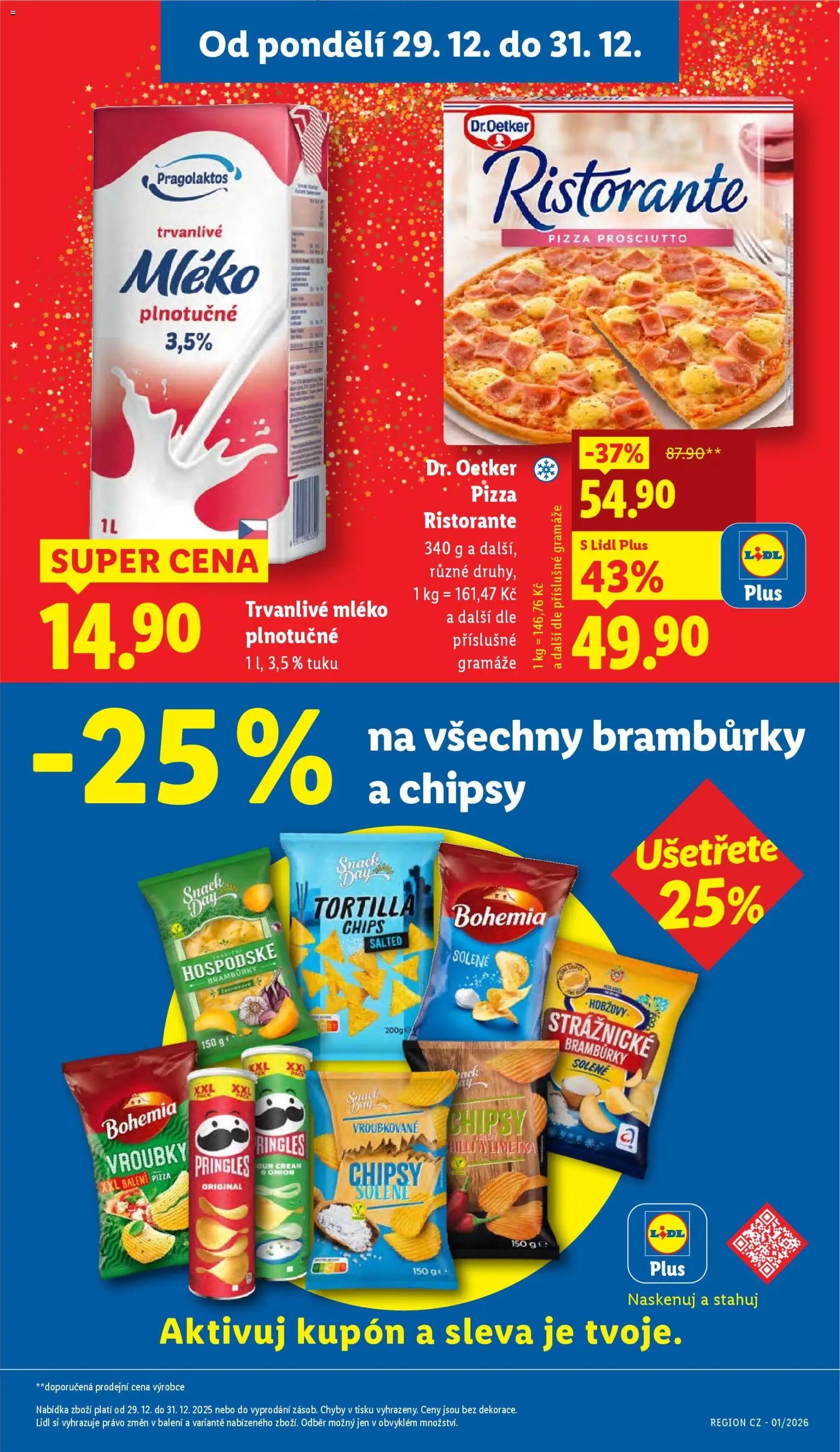 Lidl leták od 29.12.2025 | Strana: 3 | Produkty: Strážnické brambůrky, Tortilla chips, Tortilla, Chipsy