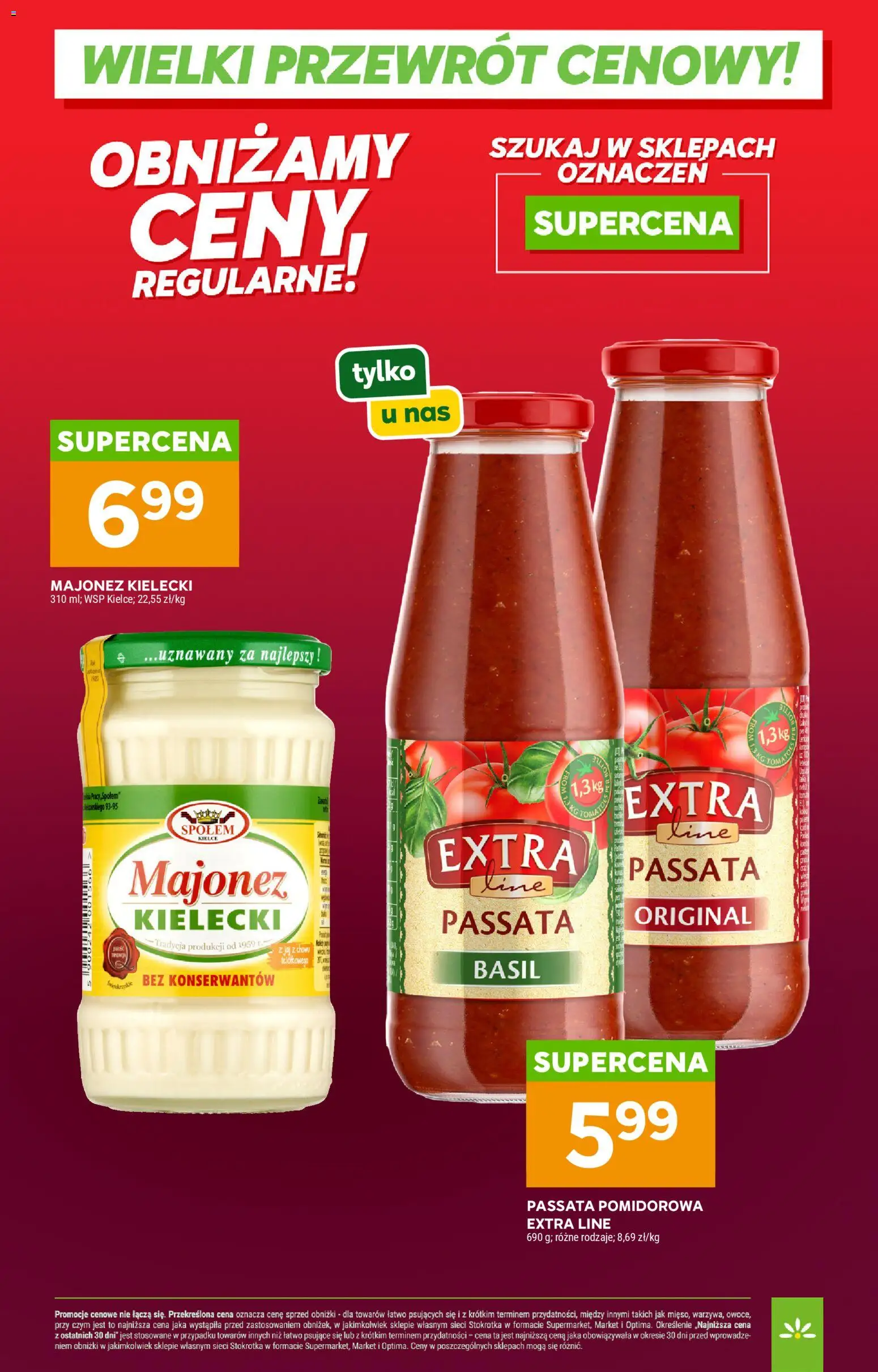 Stokrotka gazetka - Wielki przewrót cenowy od 23.04.2026 | Strona: 3 | Produkty: Stokrotka, Passata pomidorowa, Majonez