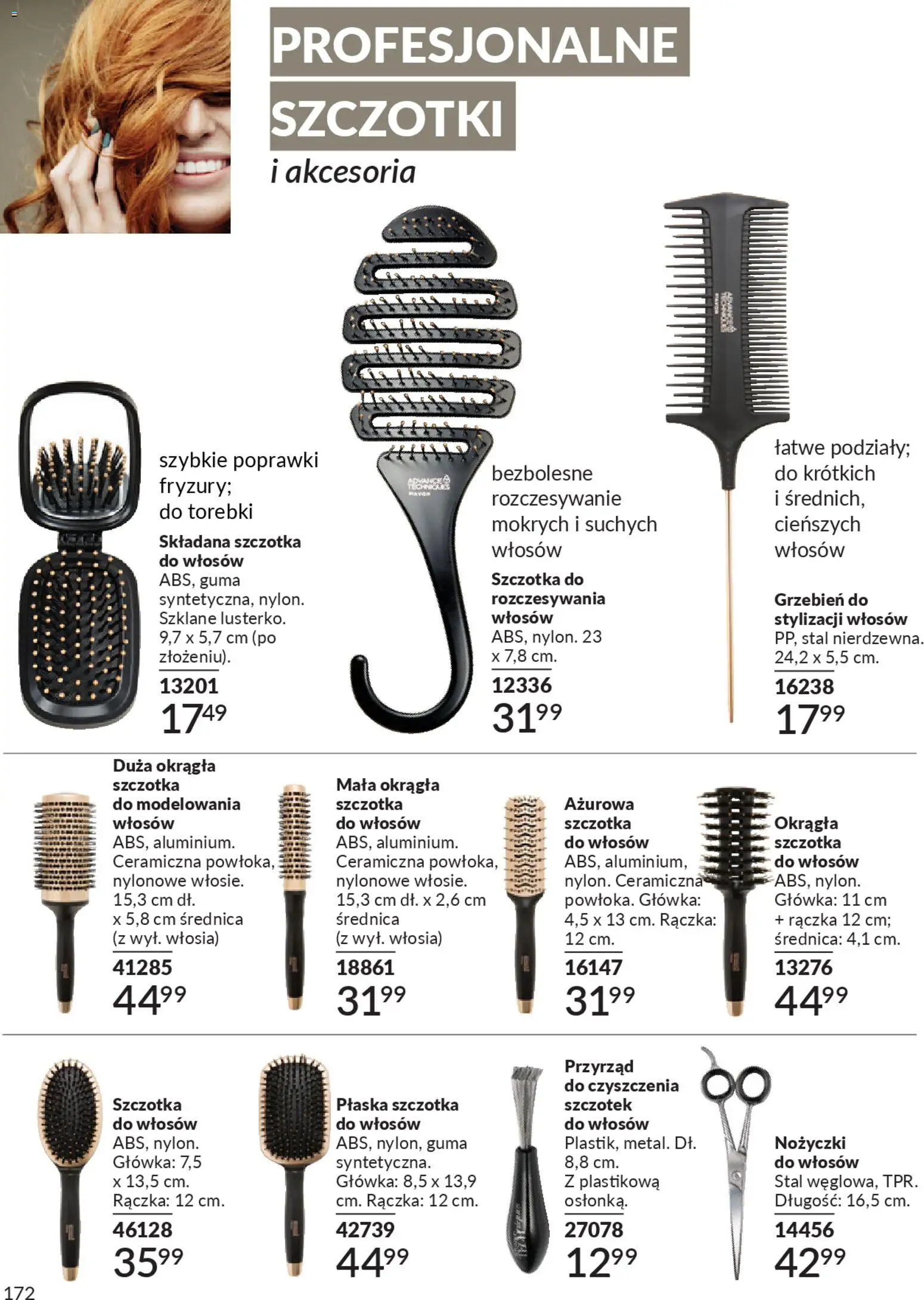 Avon Katalog 3 2026 od 01.03.2026 | Strona: 172 | Produkty: Szczotka, Grzebień, Torebki