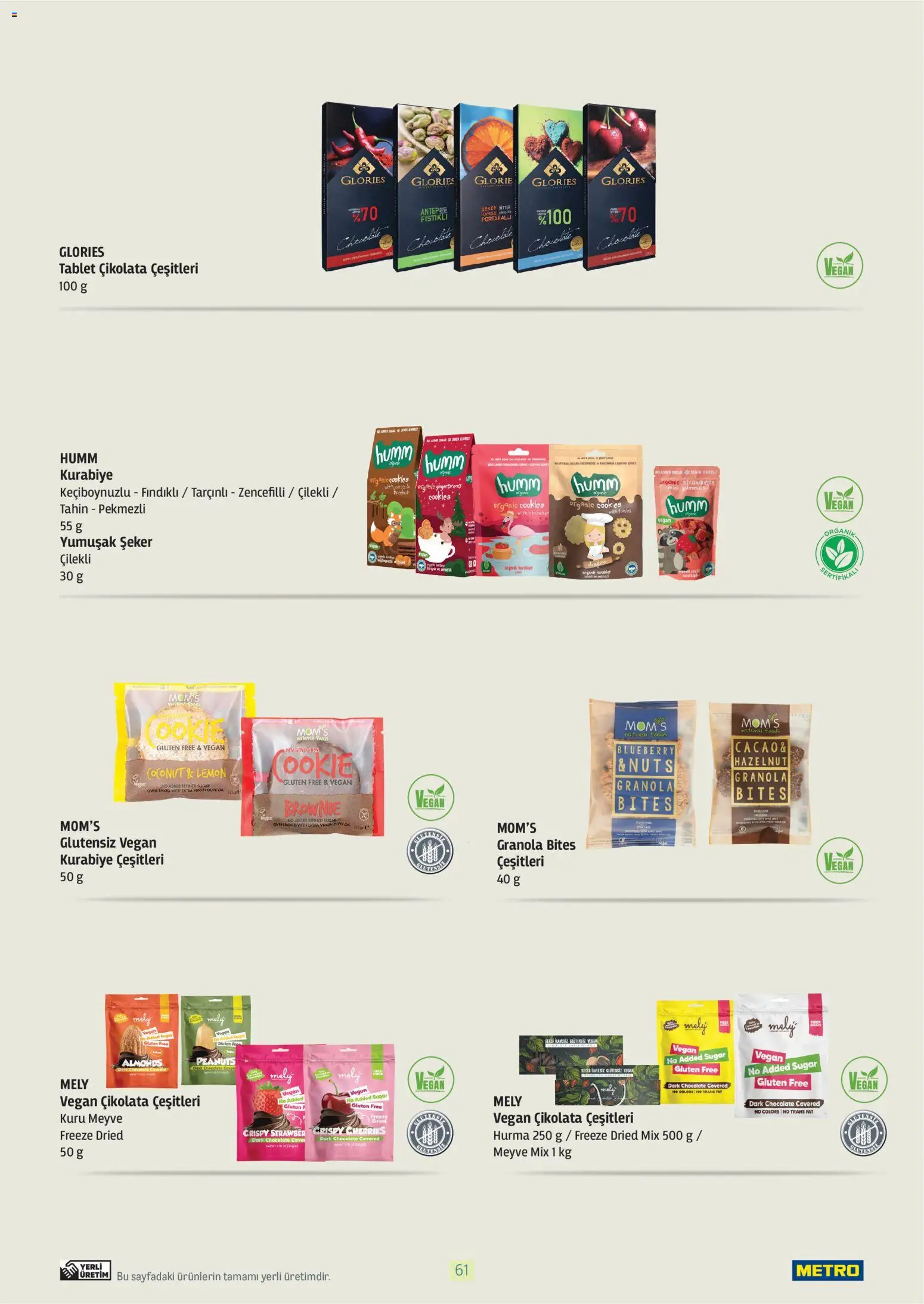 Metro - Bitki Bazlı ve Vegan 2025 - 21.10.2025 tarihinden itibaren geçerlidir | Sayfa: 61 | Ürünler: Şeker, Kurabiye, Meyve, Hurma