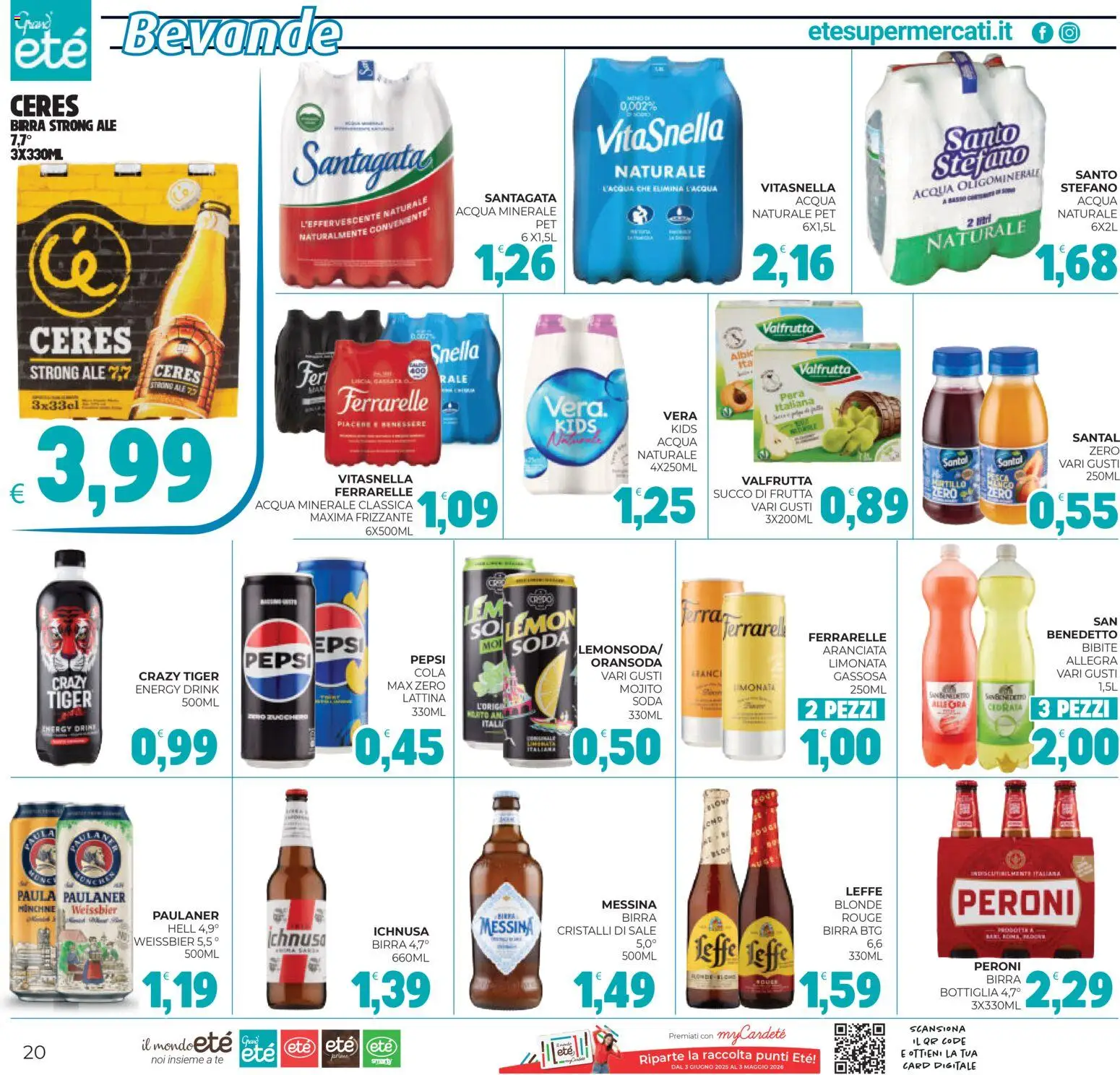 Volantino Eté del 27.02.2026 | Pagina: 20 | Prodotti: Succo, Bibite, Cedrata, Succo di frutta