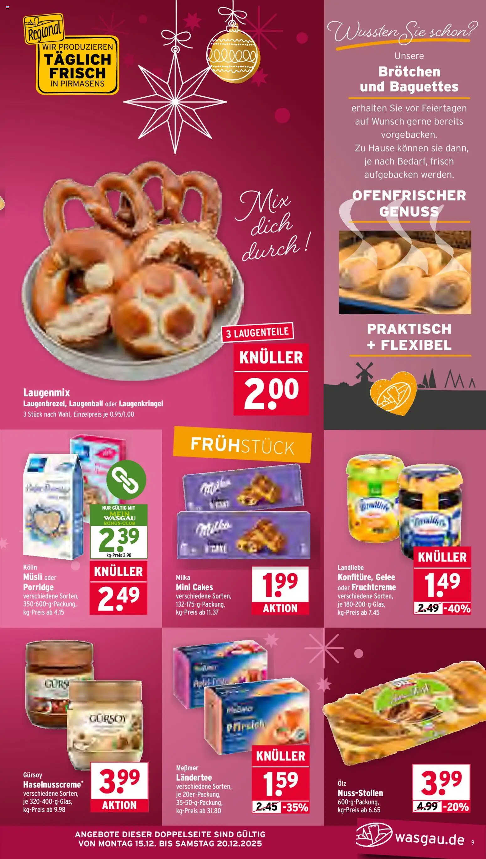 Wasgau Prospekt 	 – gültig ab 15.12.2025 | Seite: 9 | Produkte: Musli, Kolln, Messmer, Milka