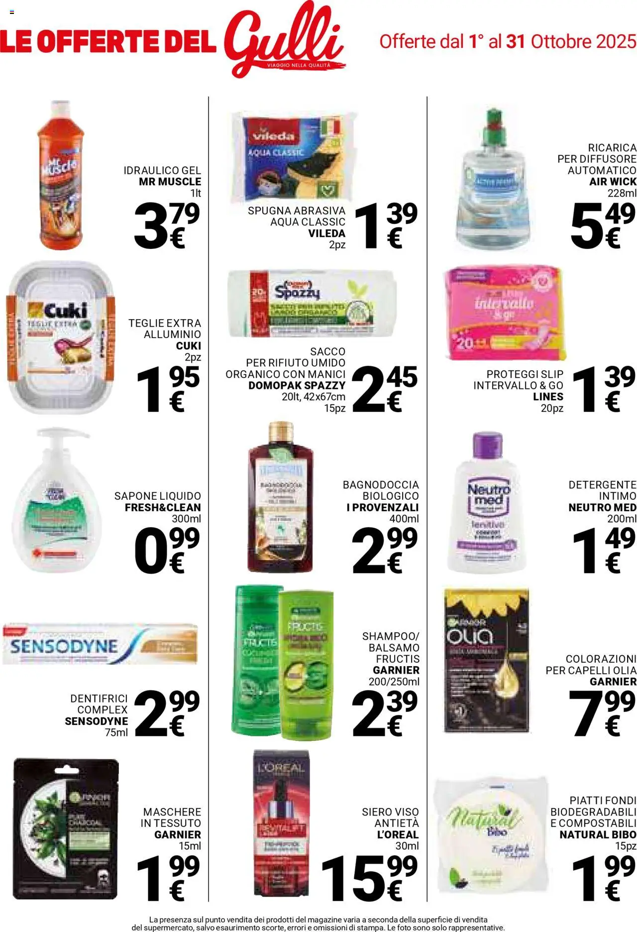Volantino Gulliver del 01.10.2025 | Pagina: 28 | Prodotti: Spugna, Sapone, Proteggi slip, Intimo