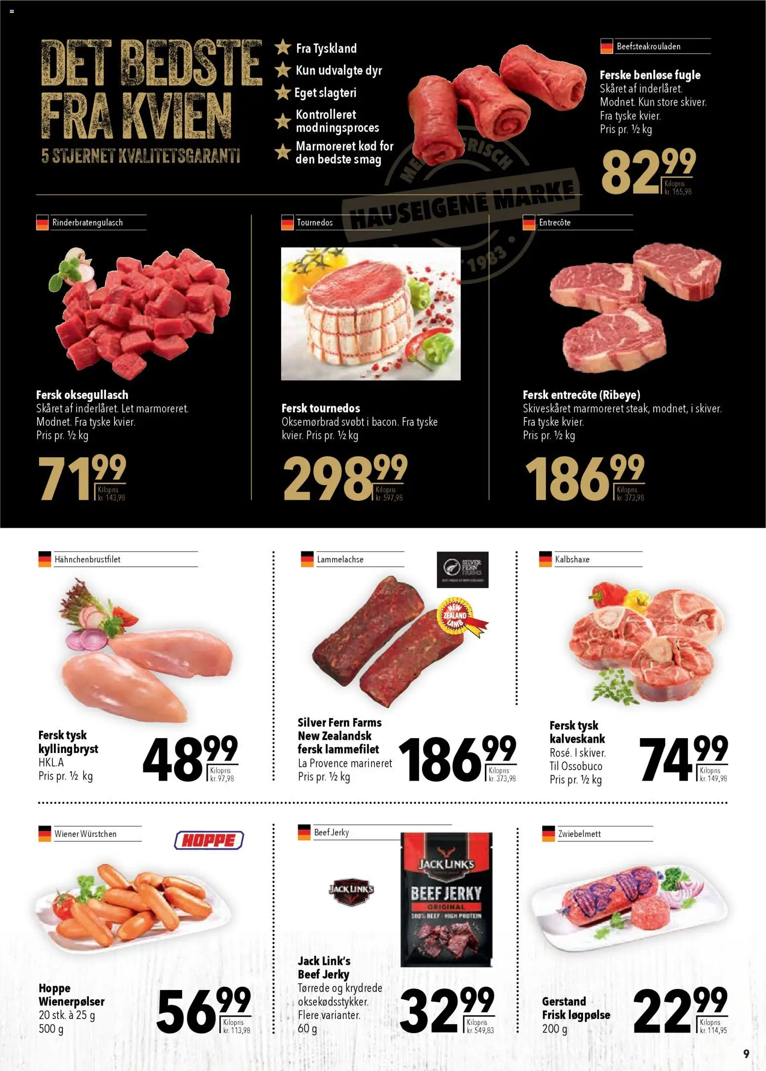 CITTI Markt  Dänemark-Werbung – gültig ab 29.10.2025 | Seite: 9 | Produkte: Wiener wurstchen, Entrecote