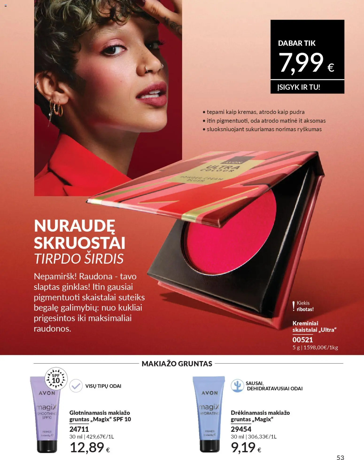 AVON akcijos nuo 01.01.2026 | Puslapis: 53 | Prekių: Pudra, Skaistalai