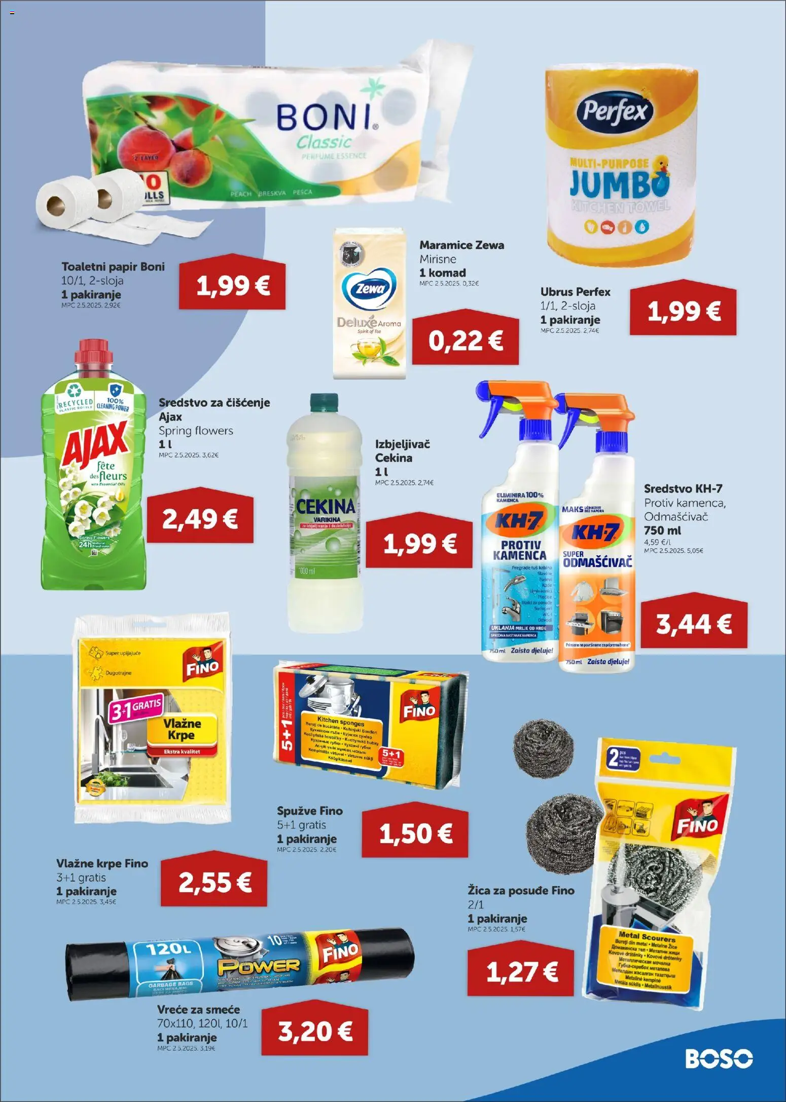 Boso katalog | vrijedi od 06.11.2025 | Stranica: 15 | Proizvodi: Tuš, Varikina, Toaletni papir, Ajax