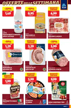 Anteprima del volantino Volantino Aldi	 valido a partire dal 15.12.2025 | Pagina: 7 | Prodotti: Latte, Mortadella, Tagliere, Besciamella