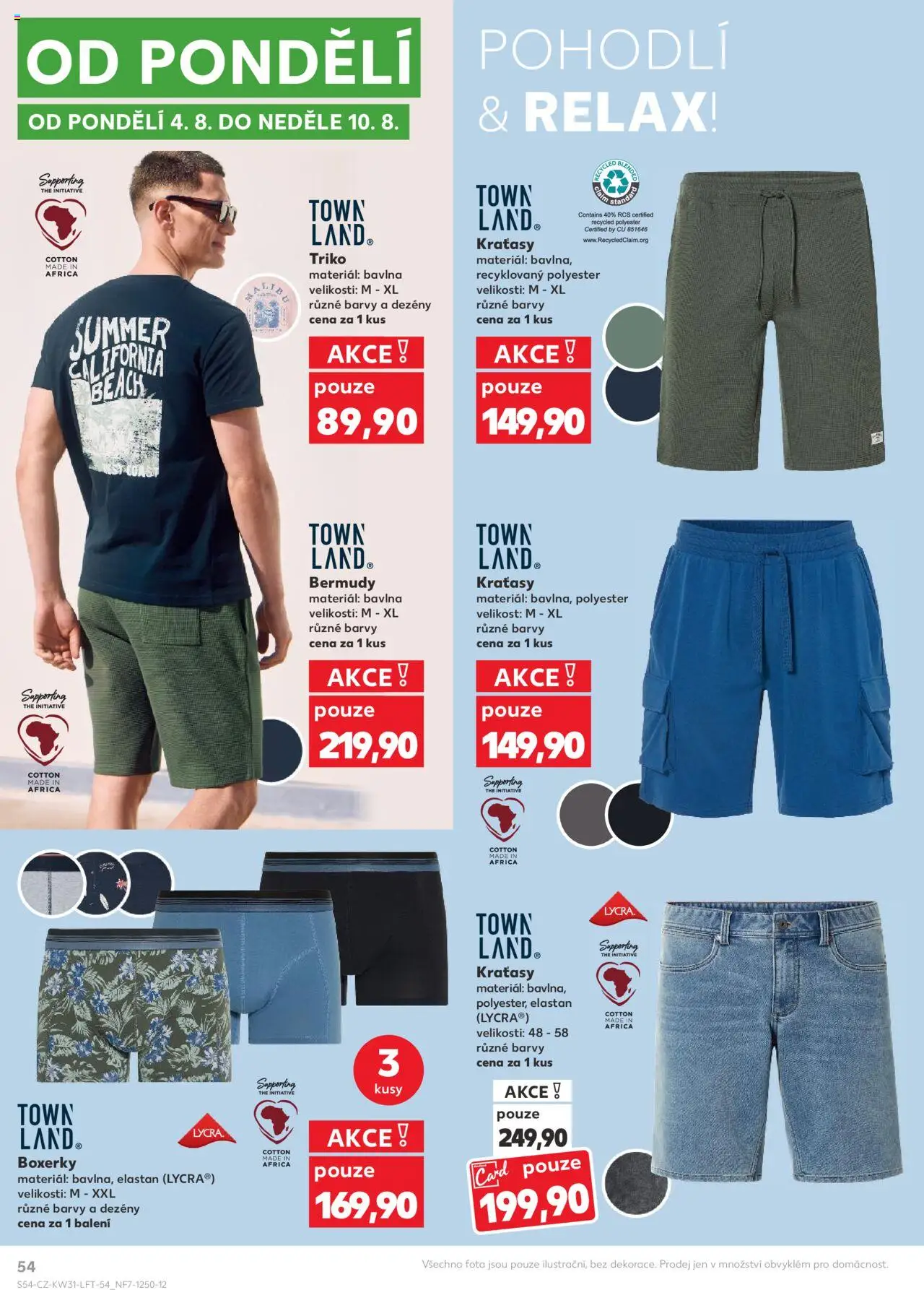 Kaufland leták - Liberec od 30.07.2025 | Strana: 54 | Produkty: Kraťasy, Boxerky, Barvy