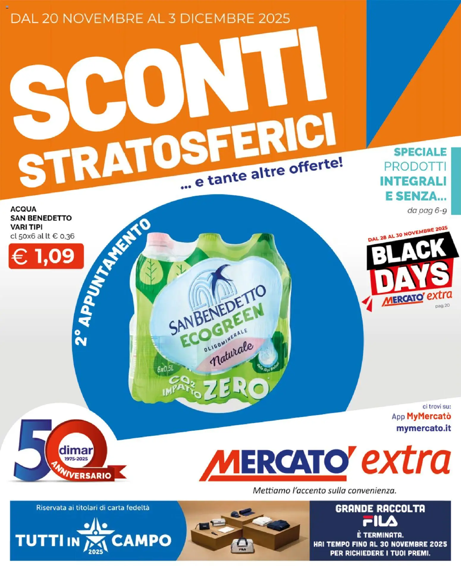 Volantino Mercatò del 20.11.2025 | Pagina: 1 | Prodotti: Acqua