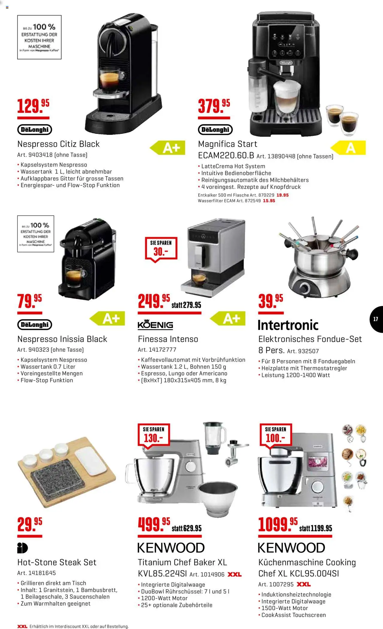 Interdiscount Aktionen – gültig ab 06.10.2025 | Seite: 17 | Produkte: Tisch, Gitter, Kaffee, Kaffeevollautomat