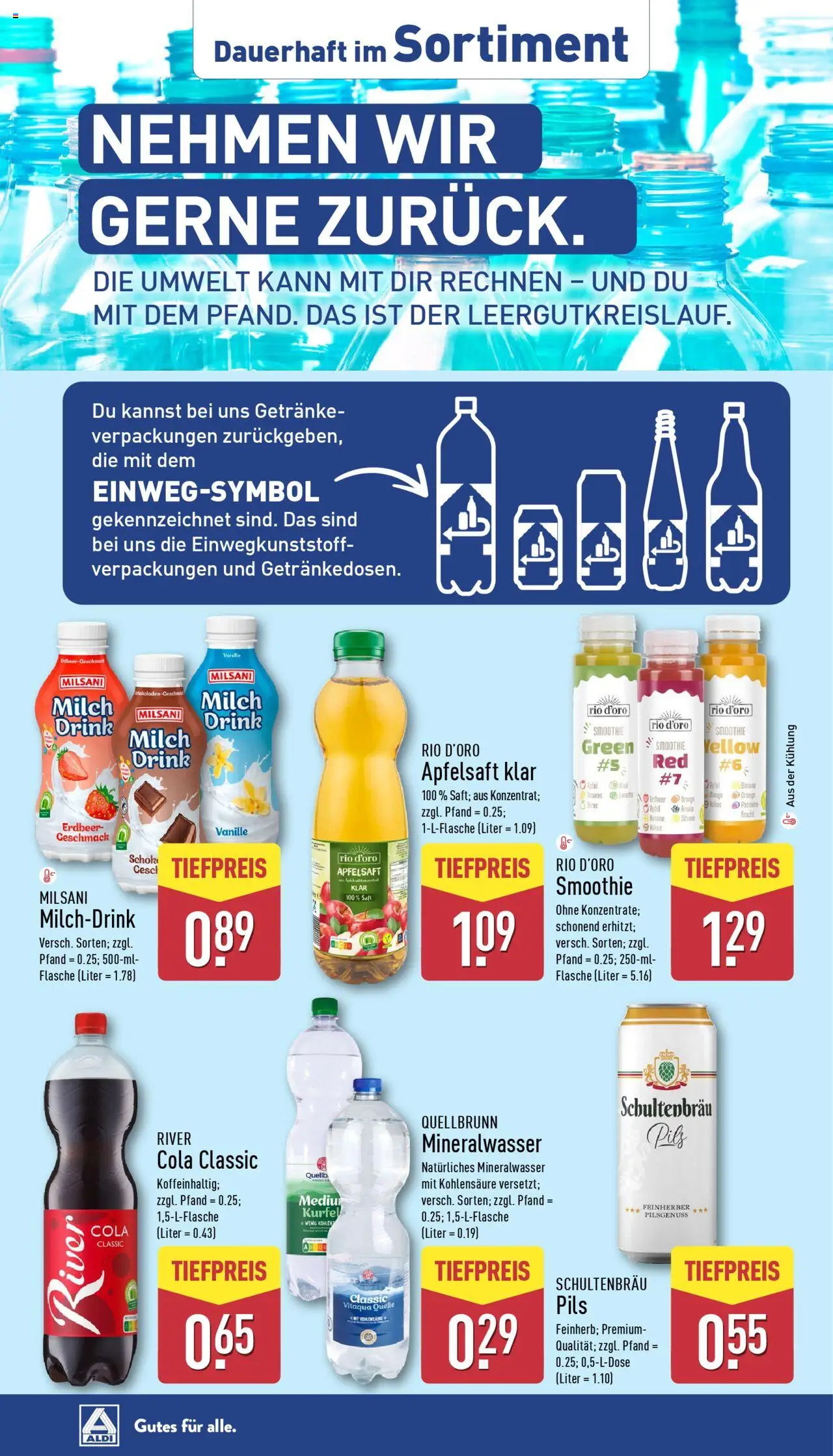 Aldi Prospekt 	 - gültig ab dem 23.06.2025 | Seite: 38 | Produkte: Cola, Mineralwasser, Apple, Zitrone