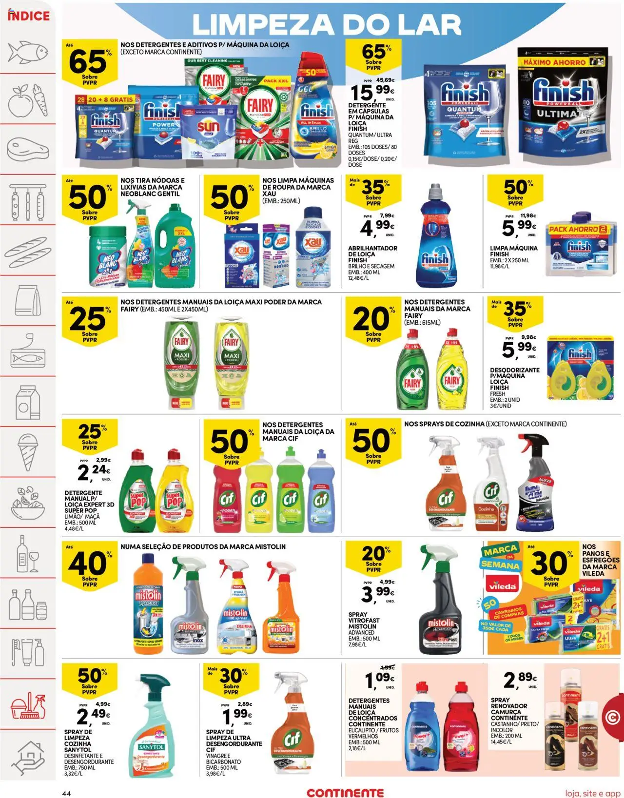 Continente folheto │ válido de 09.09.2025 | Página: 44 | Produtos: Vinagre, Detergente, Maça, Bicarbonato